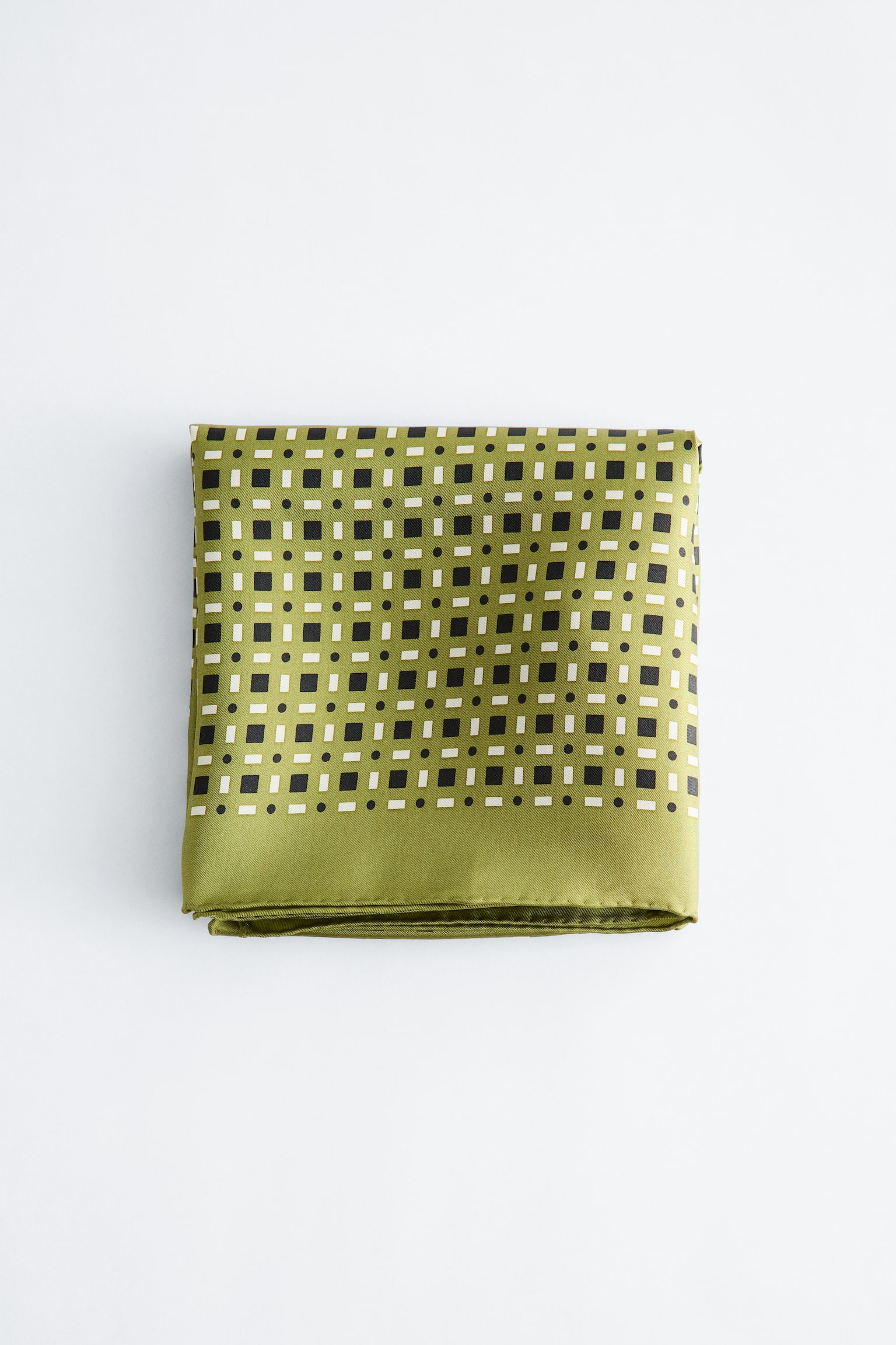 Pañuelo de seda con estampado geométrico - Verde/Estampado geométrico/Beige/Estampado geométrico/Marrón/Estampado geométrico