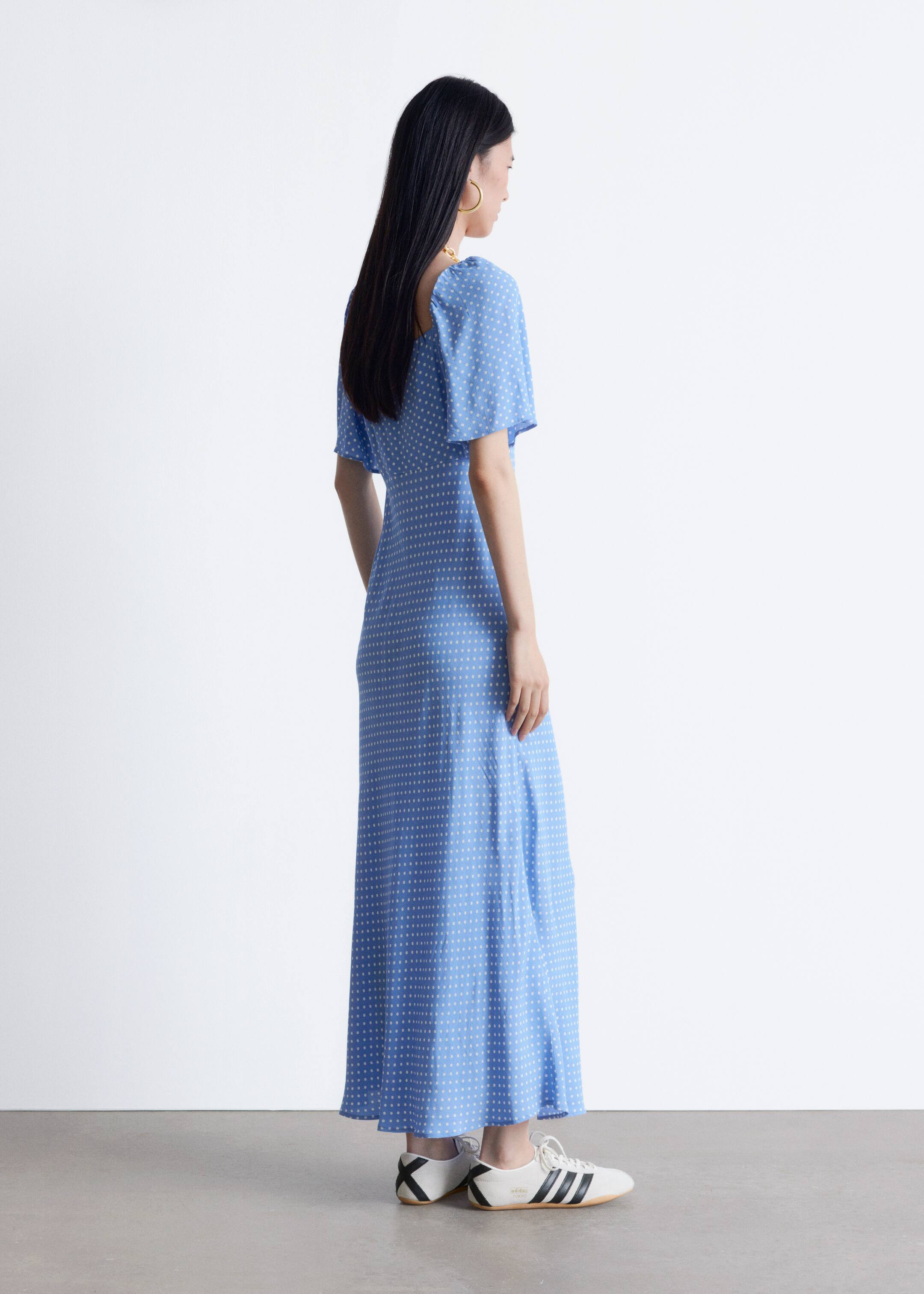 Visualizza immagine più grande: Abito midi con maniche svolazzanti - Azzurro a pois - DONNA | H&M IT 6