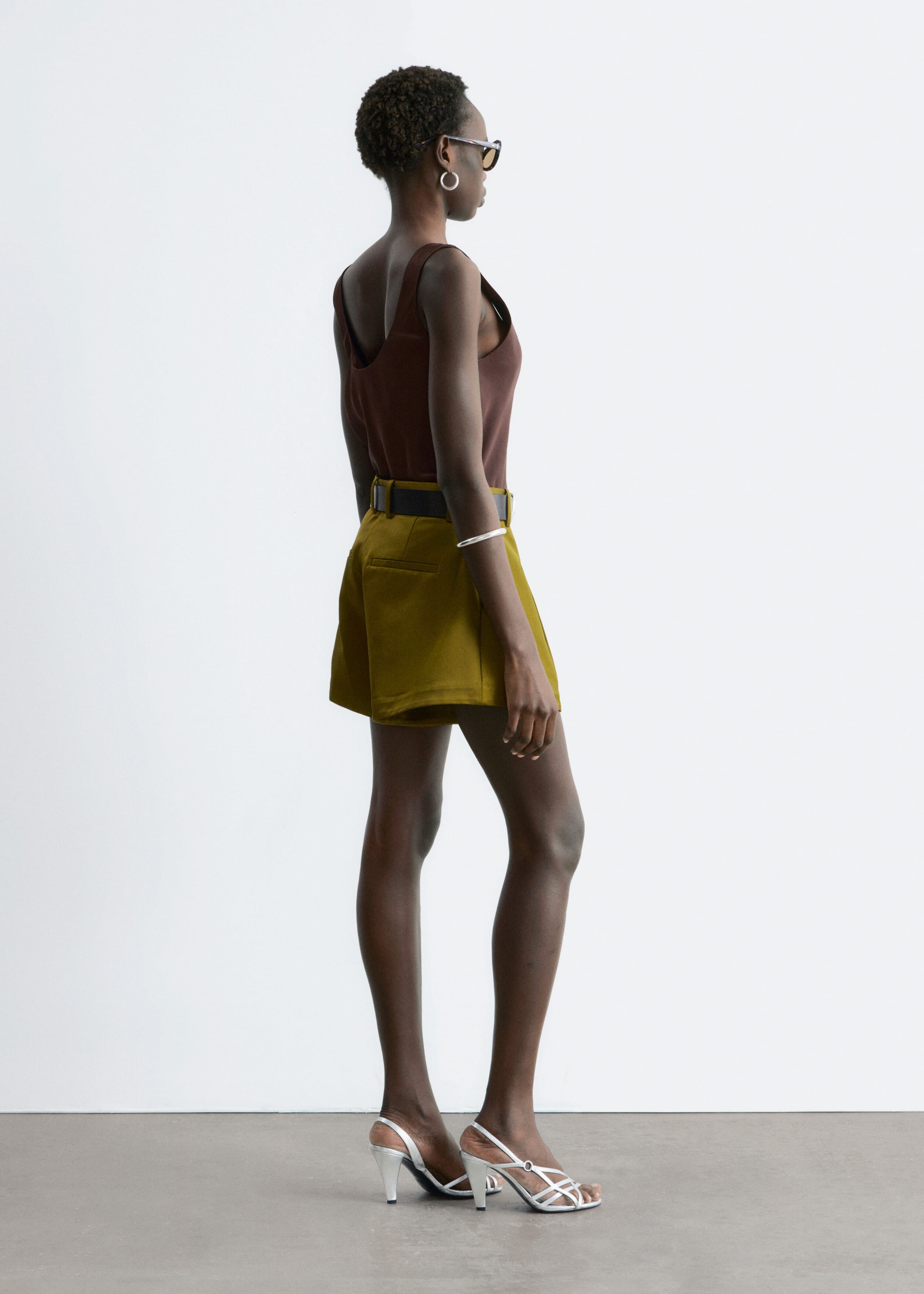 Image of A-Line Satin Shorts