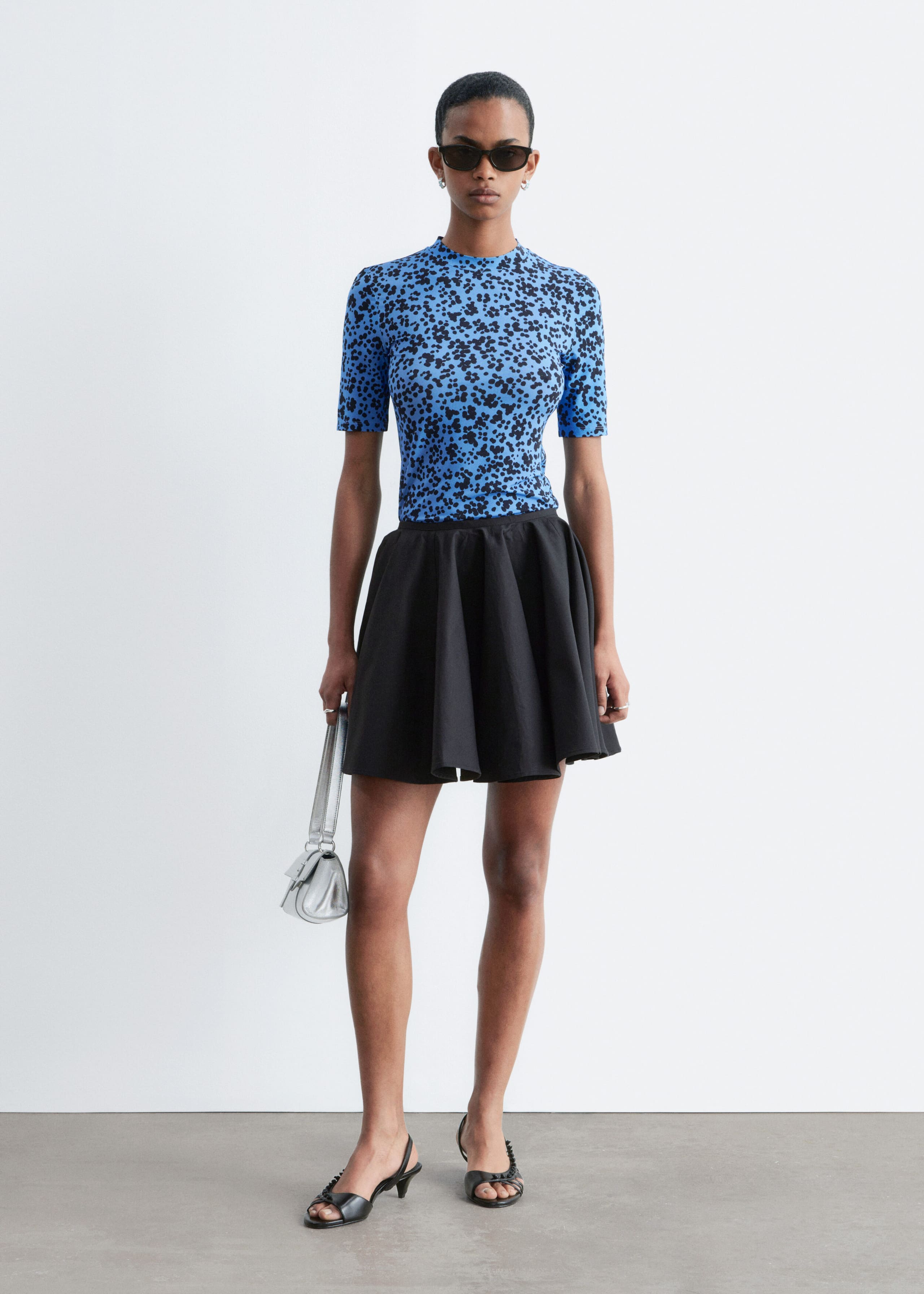 Image of Haut en jersey à col montant