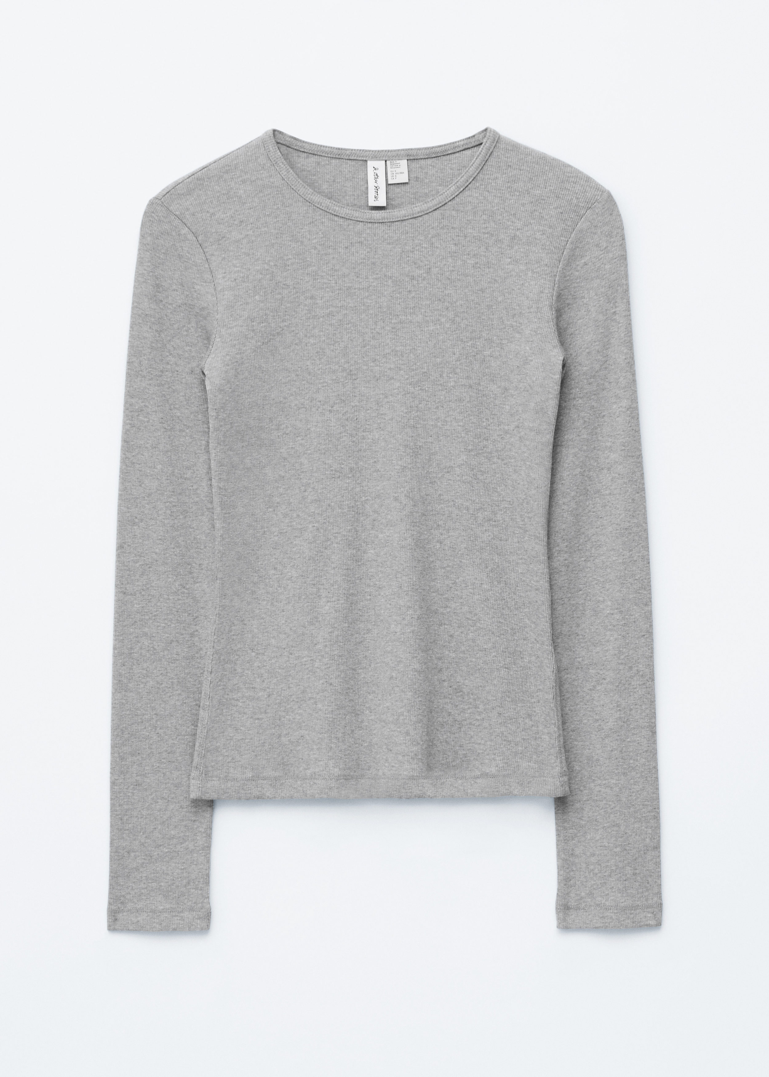 Ribbed Long-Sleeve Top - Light Grey - & Other Stories US