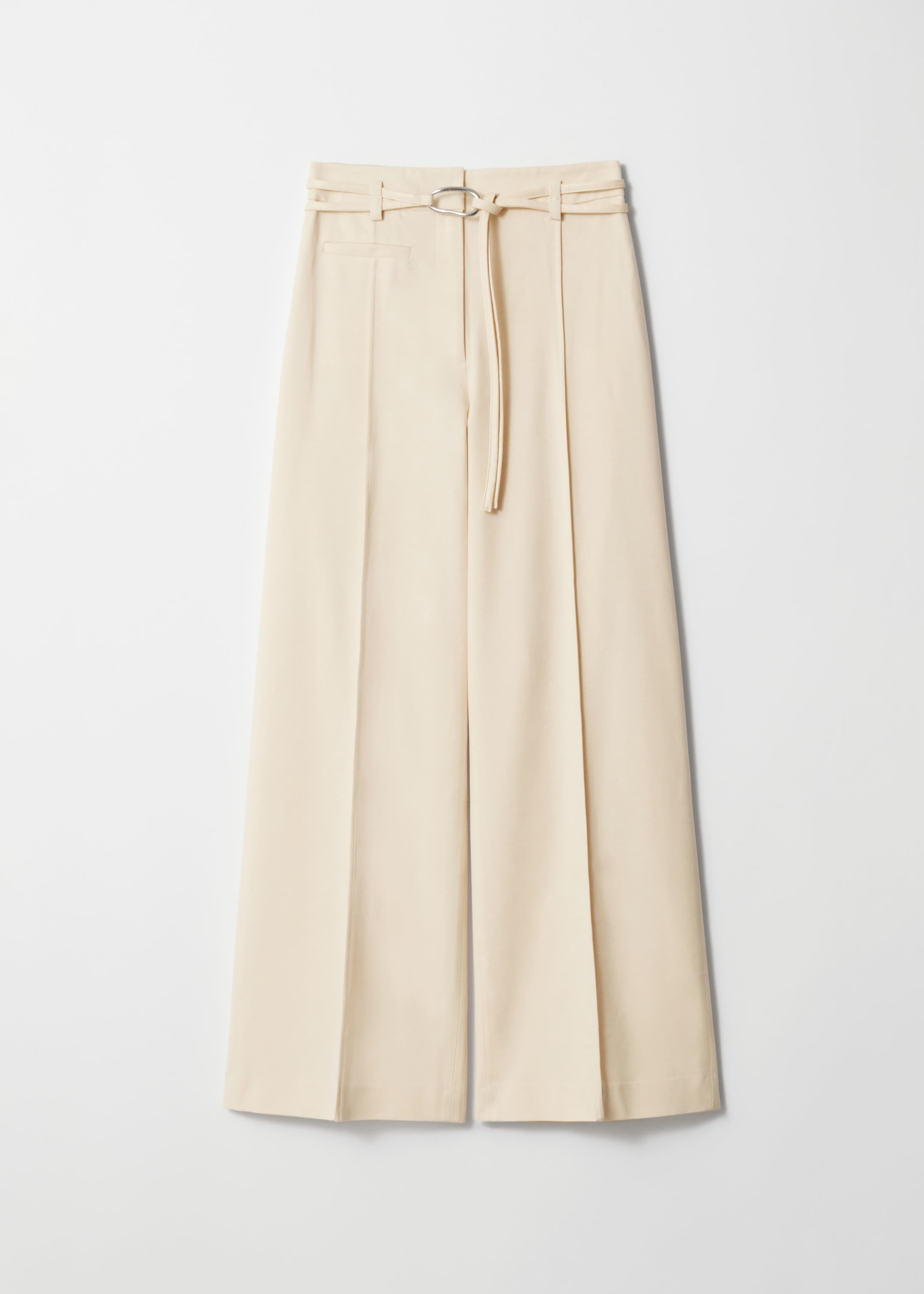 Grotere afbeelding bekijken: Elegante broek met decoratieve gesp - Ecru - DAMES | H&M NL 1