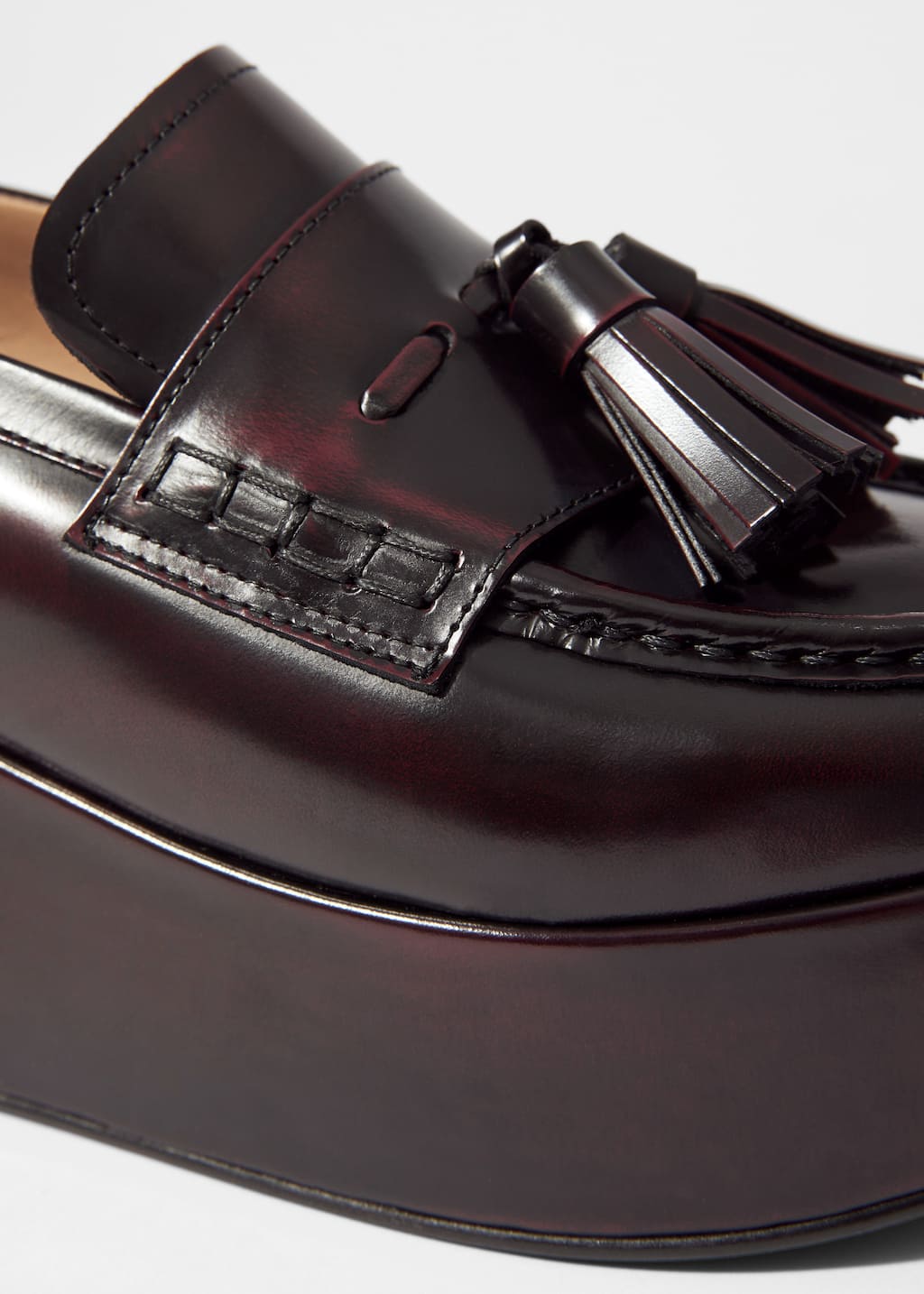 Image of Flatform Leather Loafers