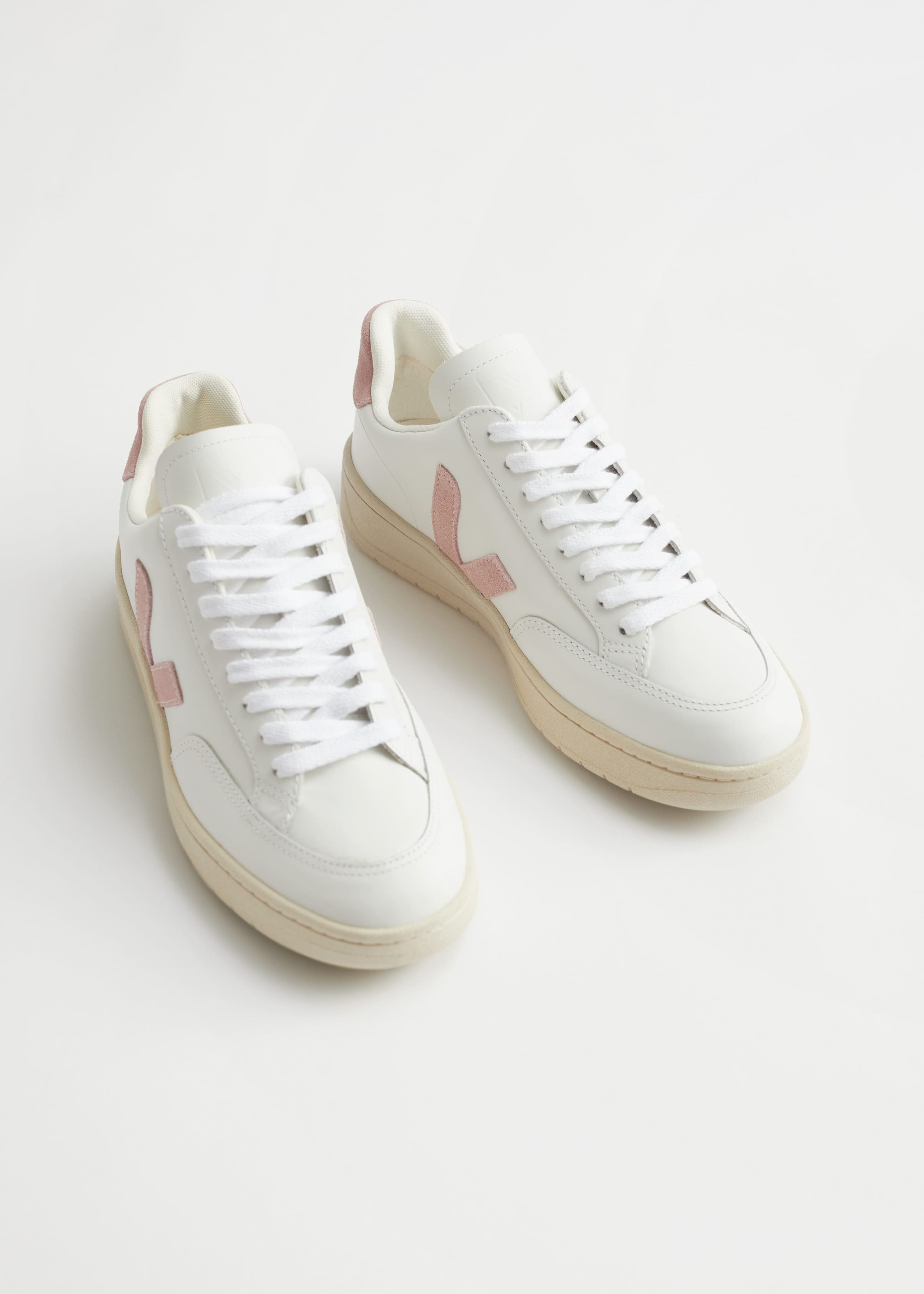 Veja V-12 Sneakers - Orange/White - Still Life