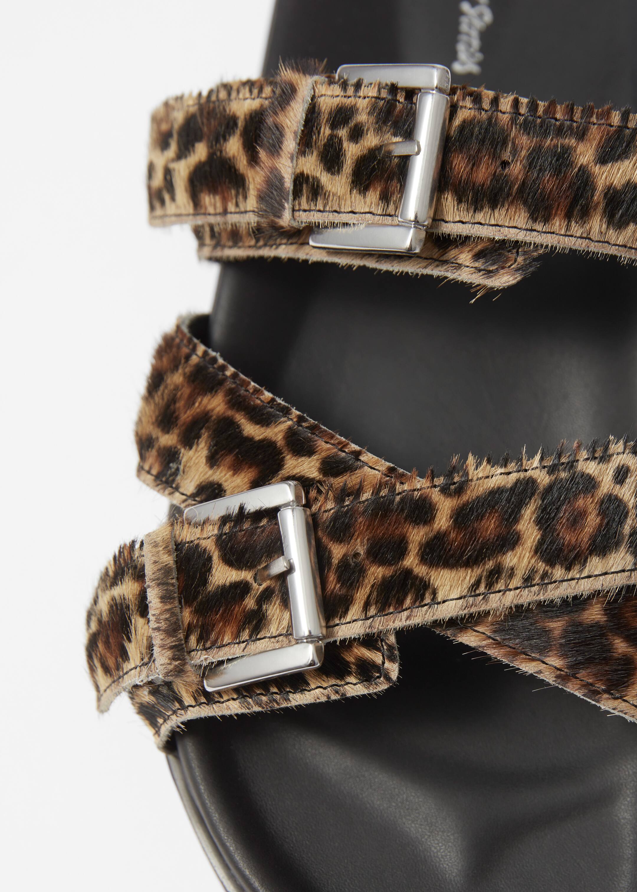 Vezi imaginea mai mare: Cross-Strap Leather Sandals - Blană Leopard - FEMEI | H&M RO 5