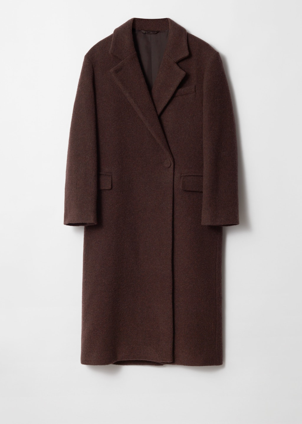 Double-Breasted Wool Coat - Navy - Still Life