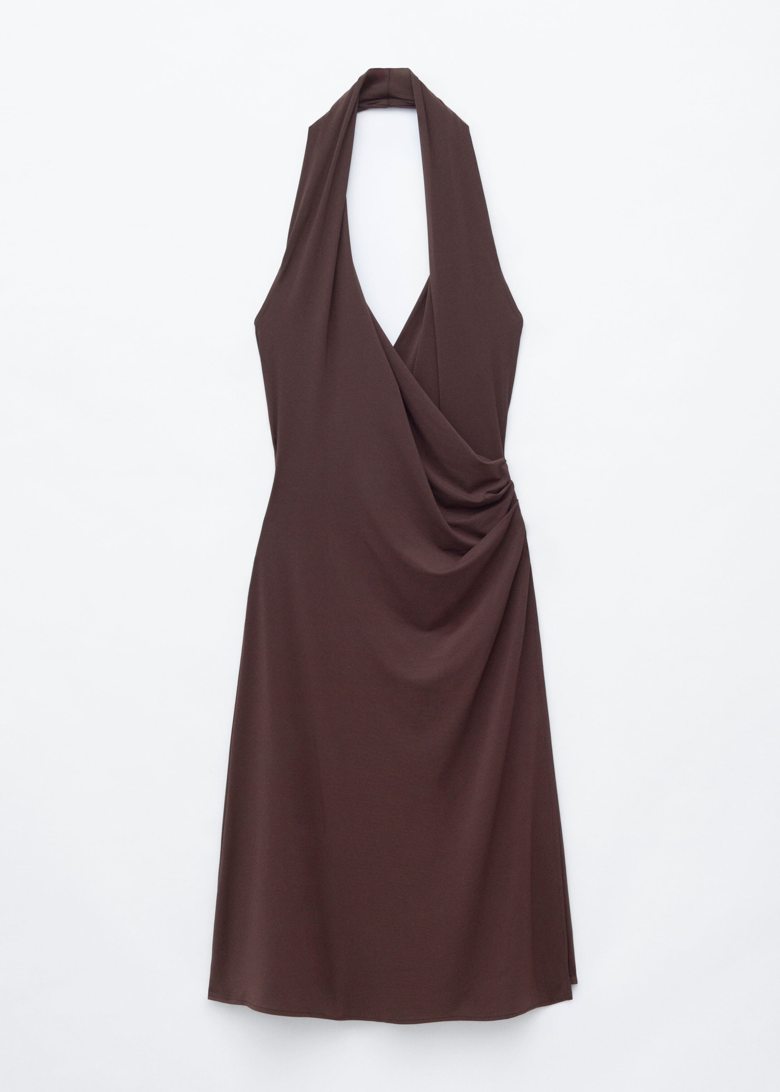 Halterneck Jersey Midi Dress - Dark Brown - Still Life