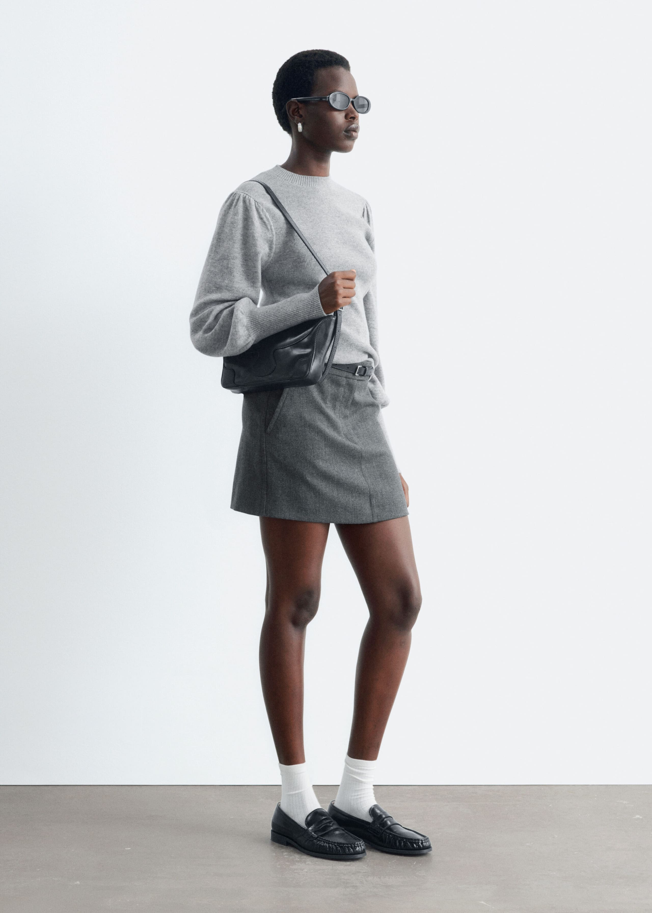 Wollen top - Grijs - Lookbook