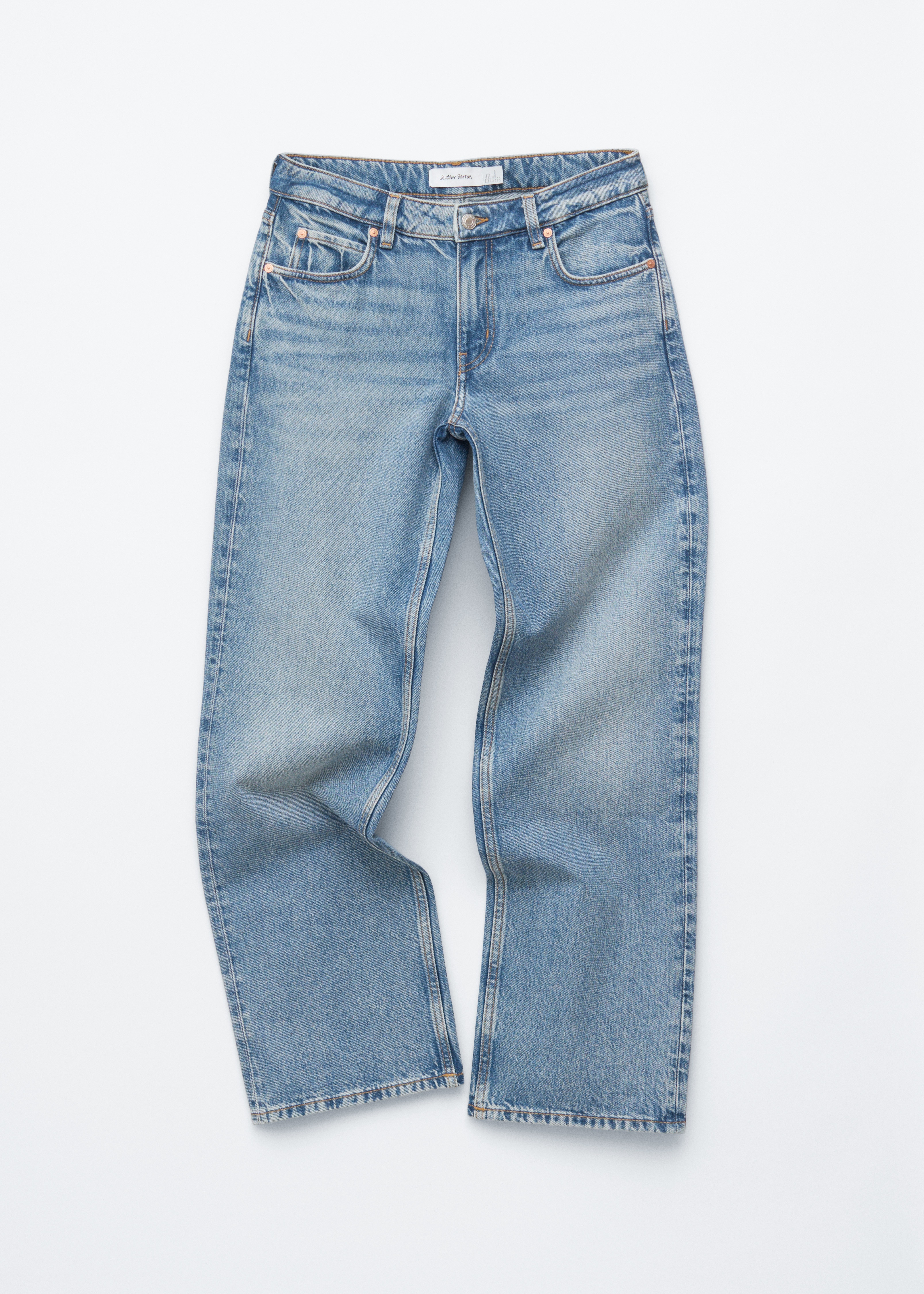 Proste jeansy - Przydymiony niebieski/Jasnoszary