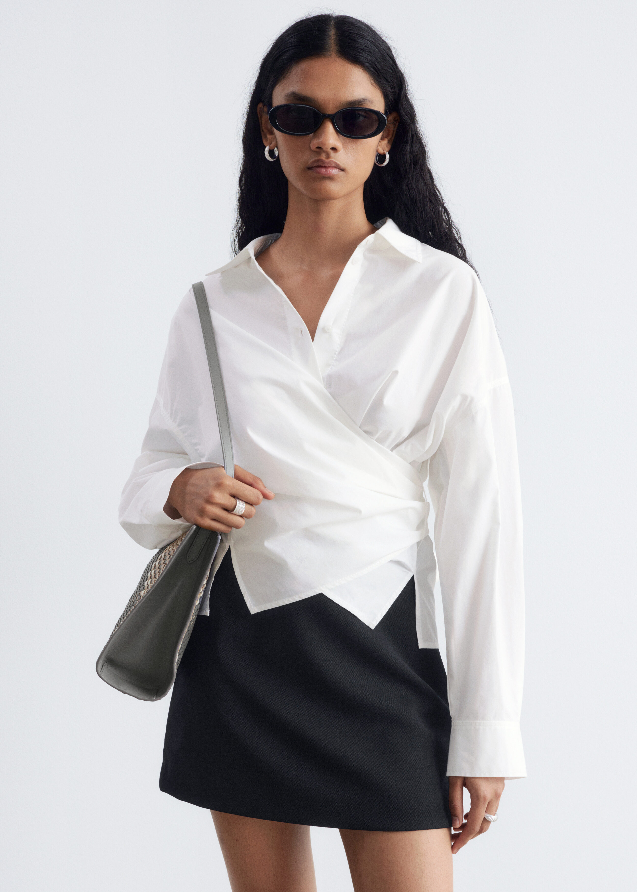 Tie-Waist Cotton Shirt