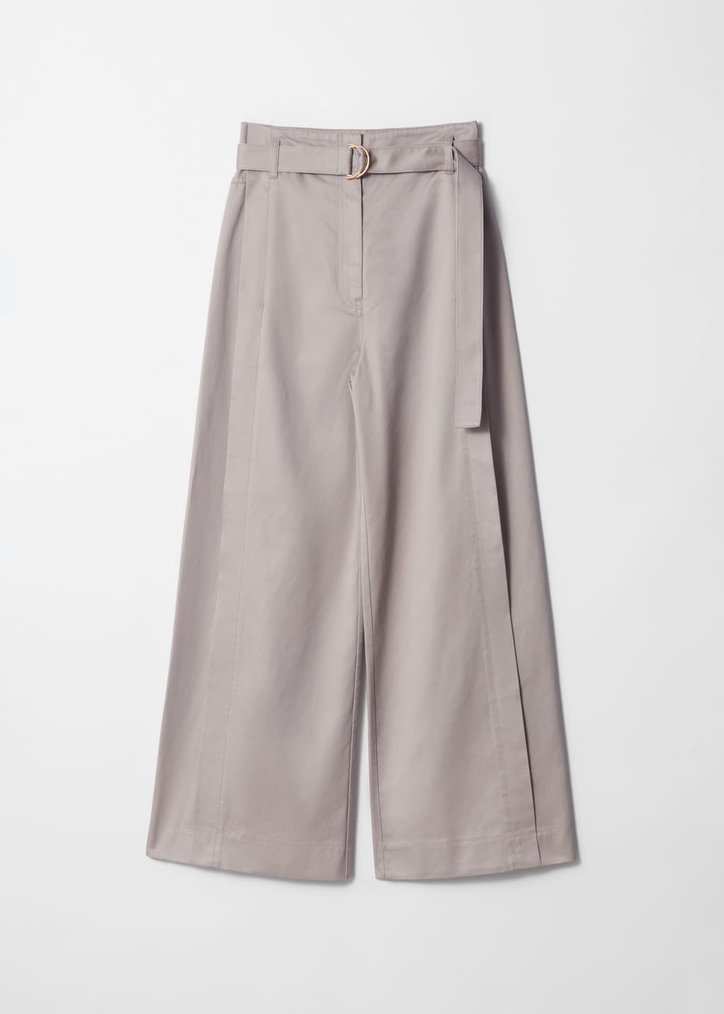 Pantaloni a gamba larga con cintura - Verde - Natura morta