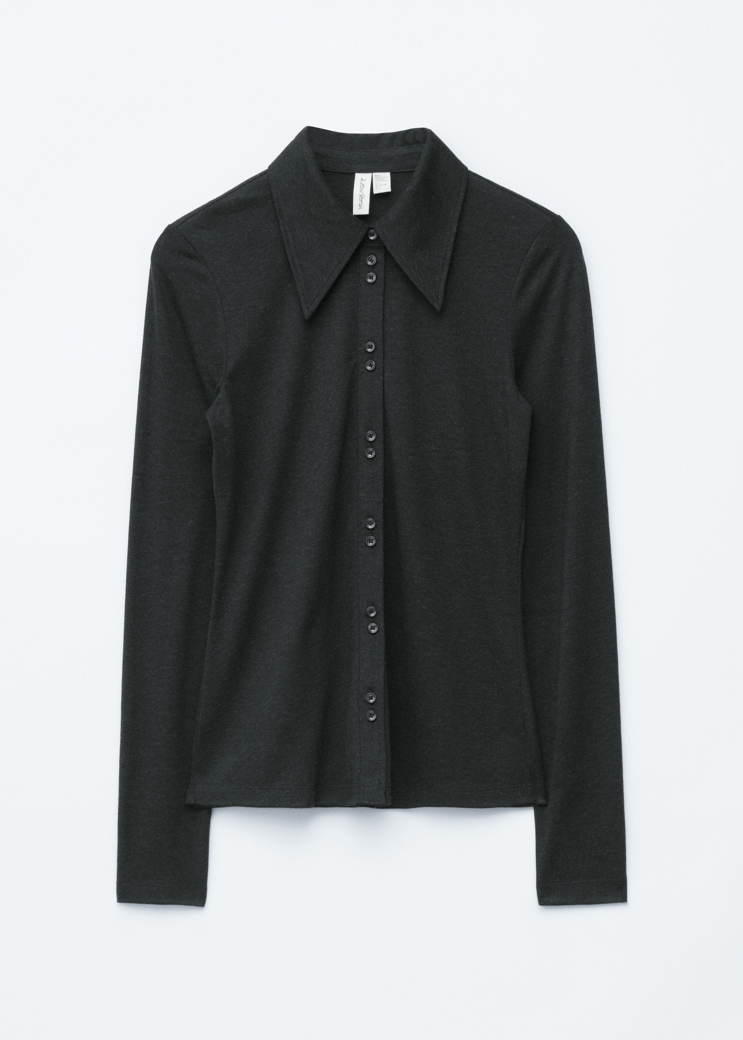 Pointed-Collar Jersey Shirt
