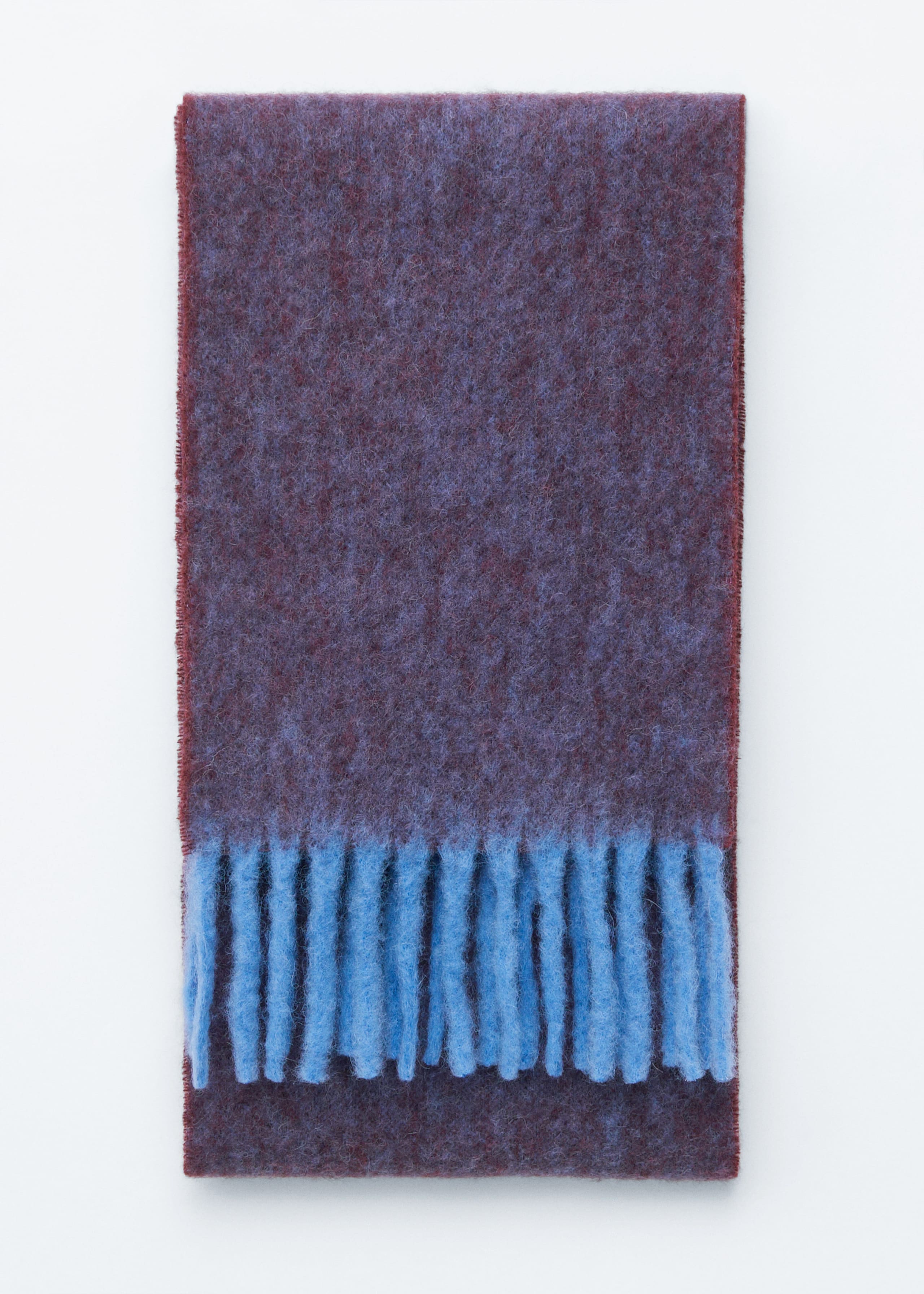 Image of Bufanda con flecos en mezcla de alpaca