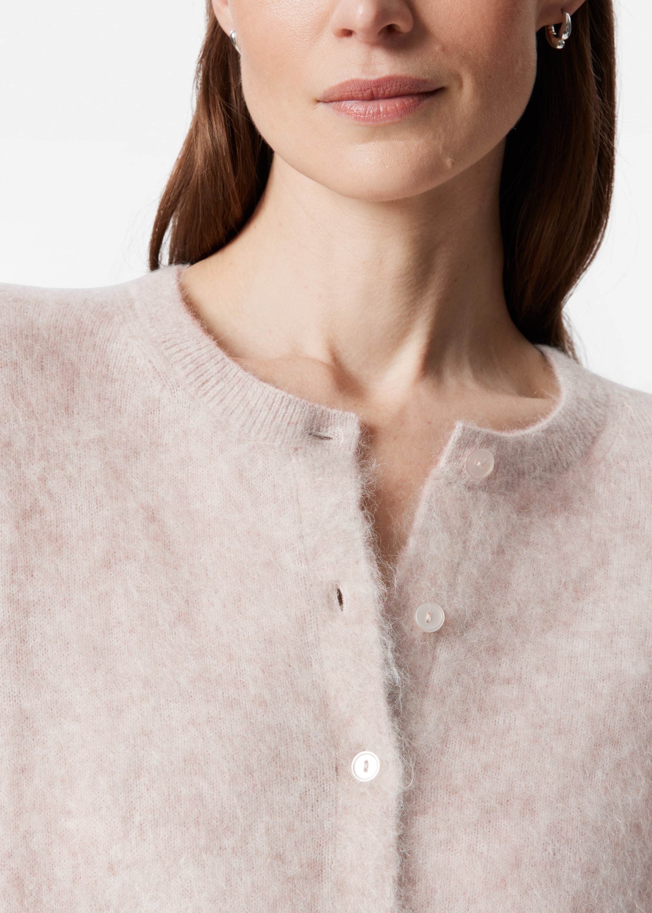 Visa större bild: Cardigan i mohairblandning - Beige - DAM | H&M SE 3