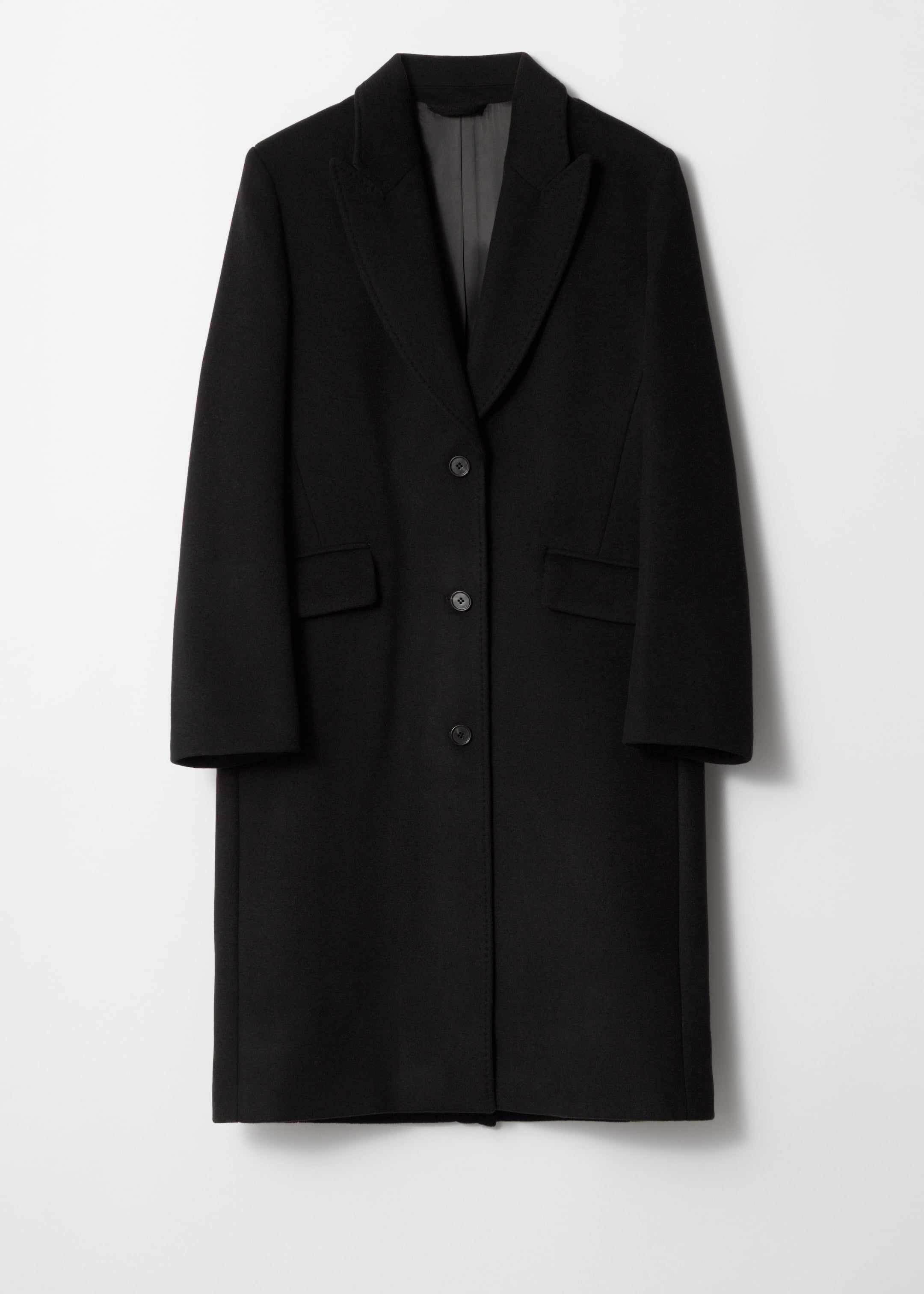 Ingrandisci l'immagine: Tailored Single-Breasted Coat - Black - DONNA | H&M CH 1