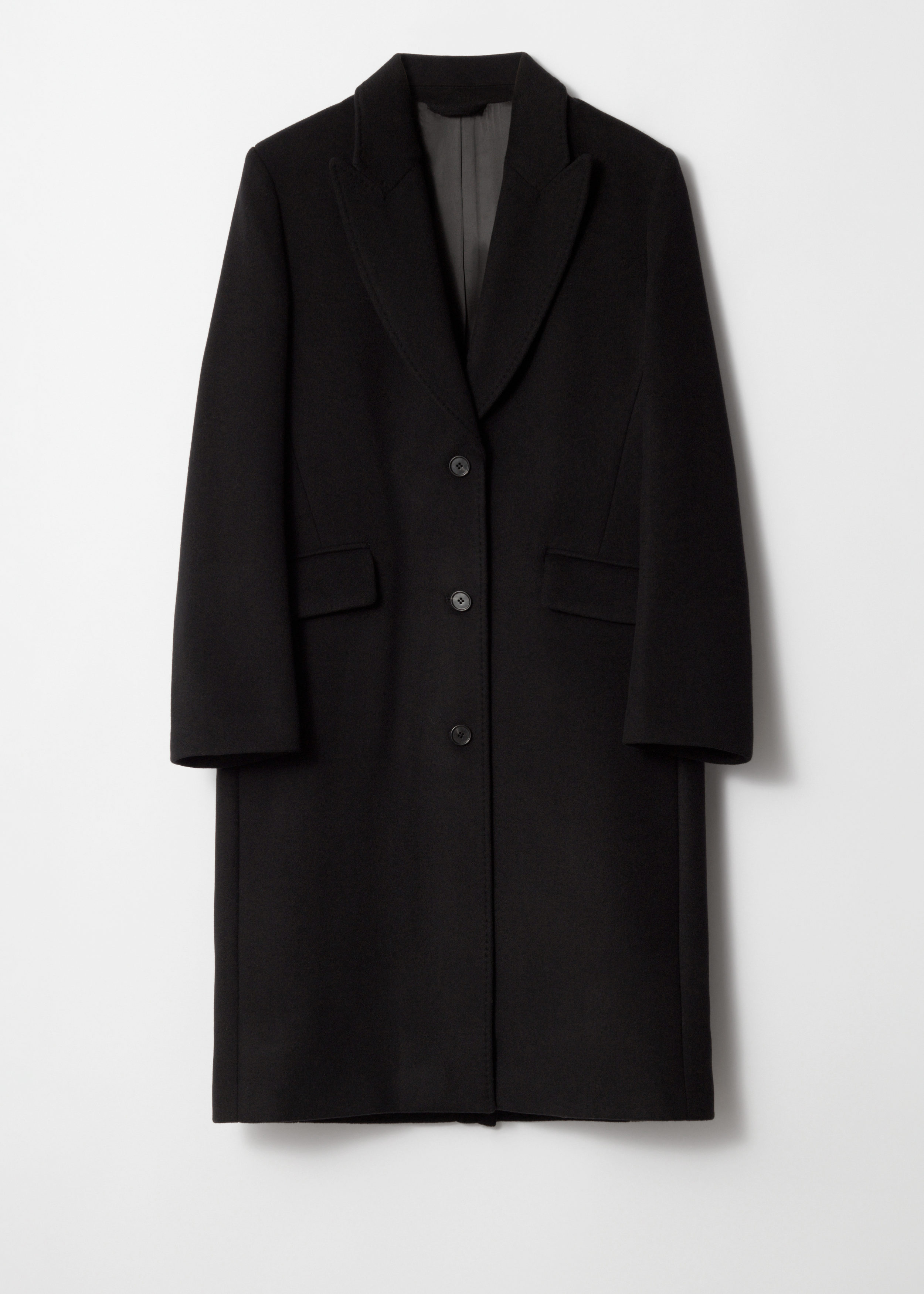 Tailored Single-Breasted Coat - Black - & Other Stories US