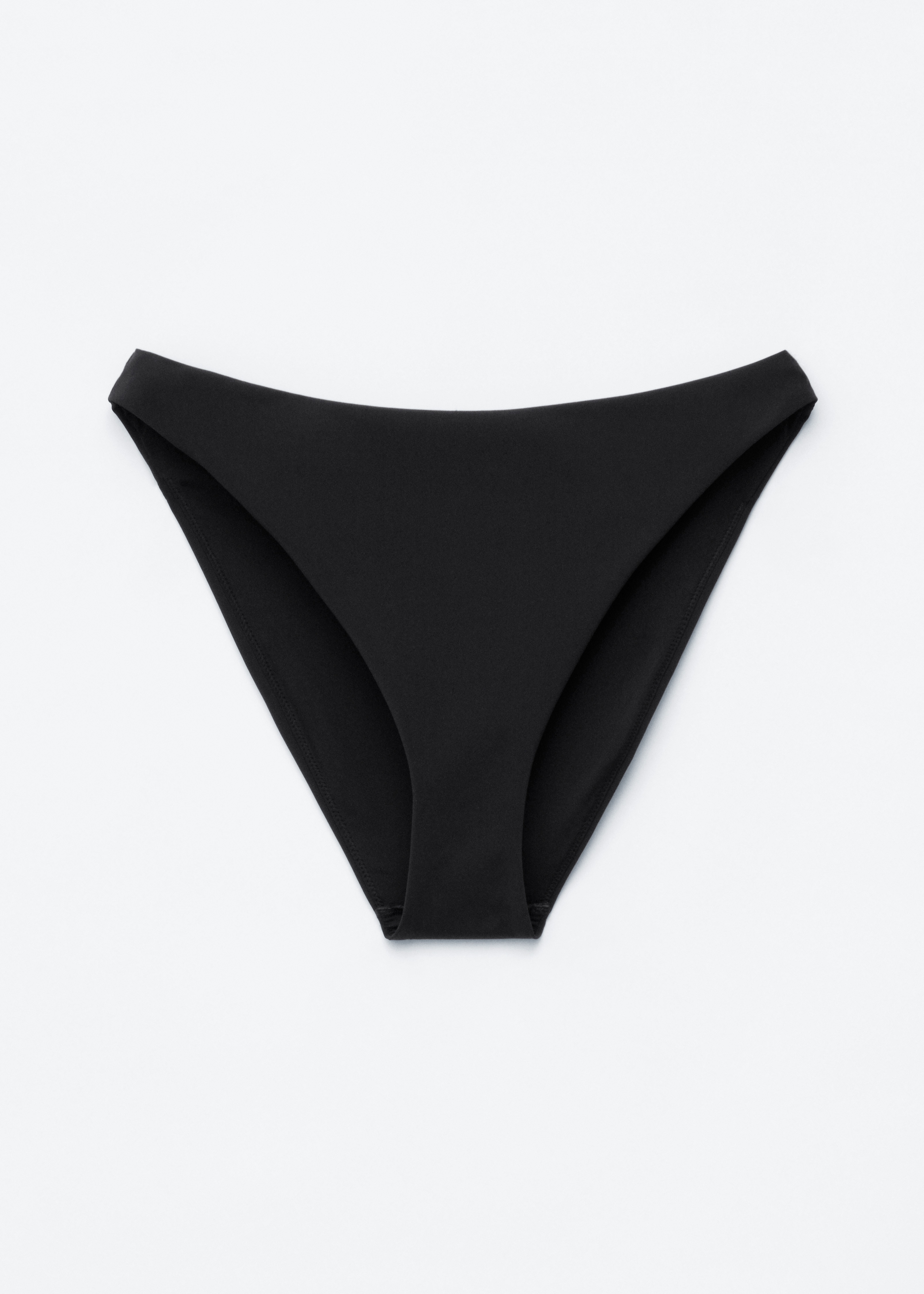 Cueca de biquíni de cintura alta - Preto
