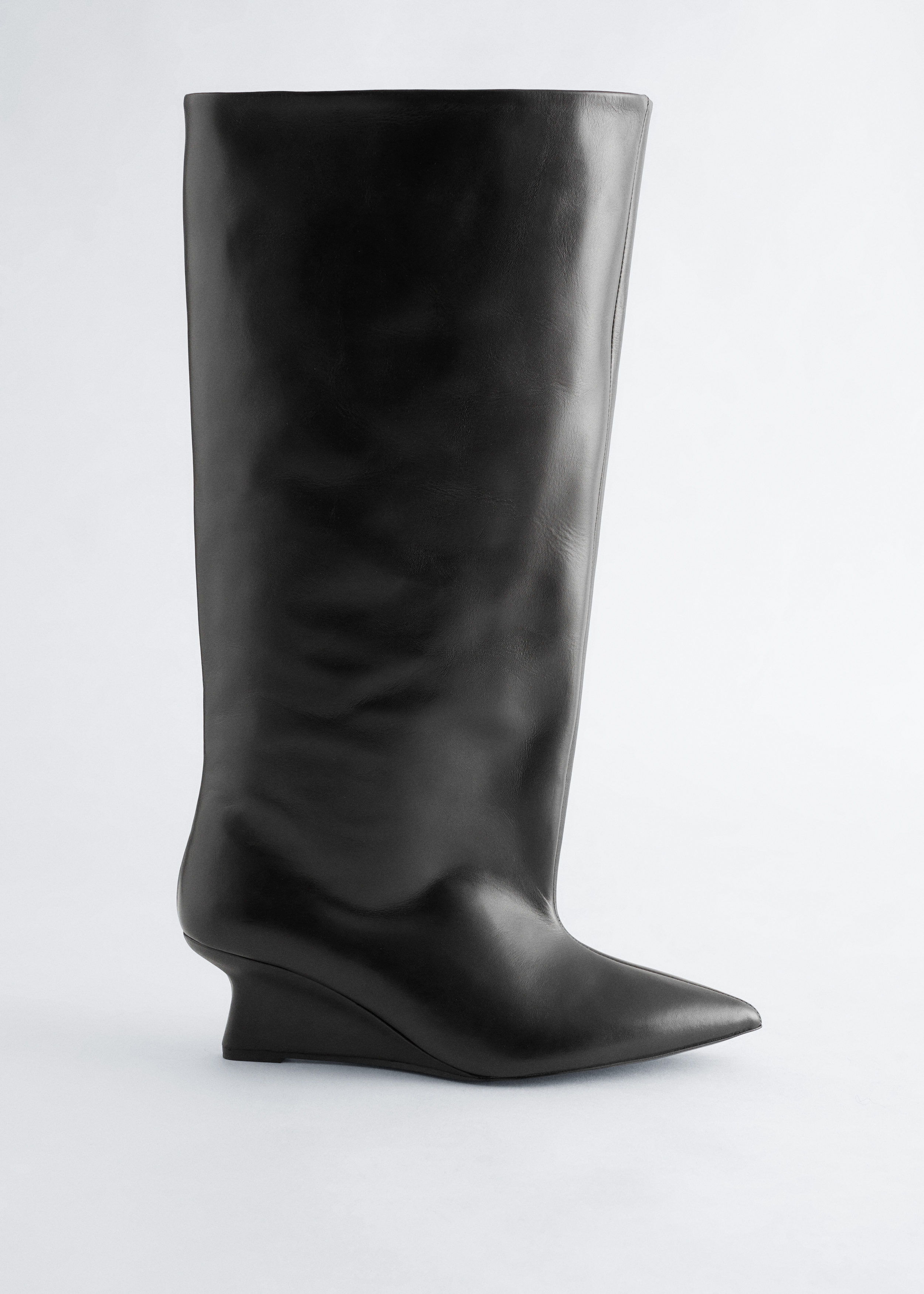 Wedge-Heel Knee-High Boots