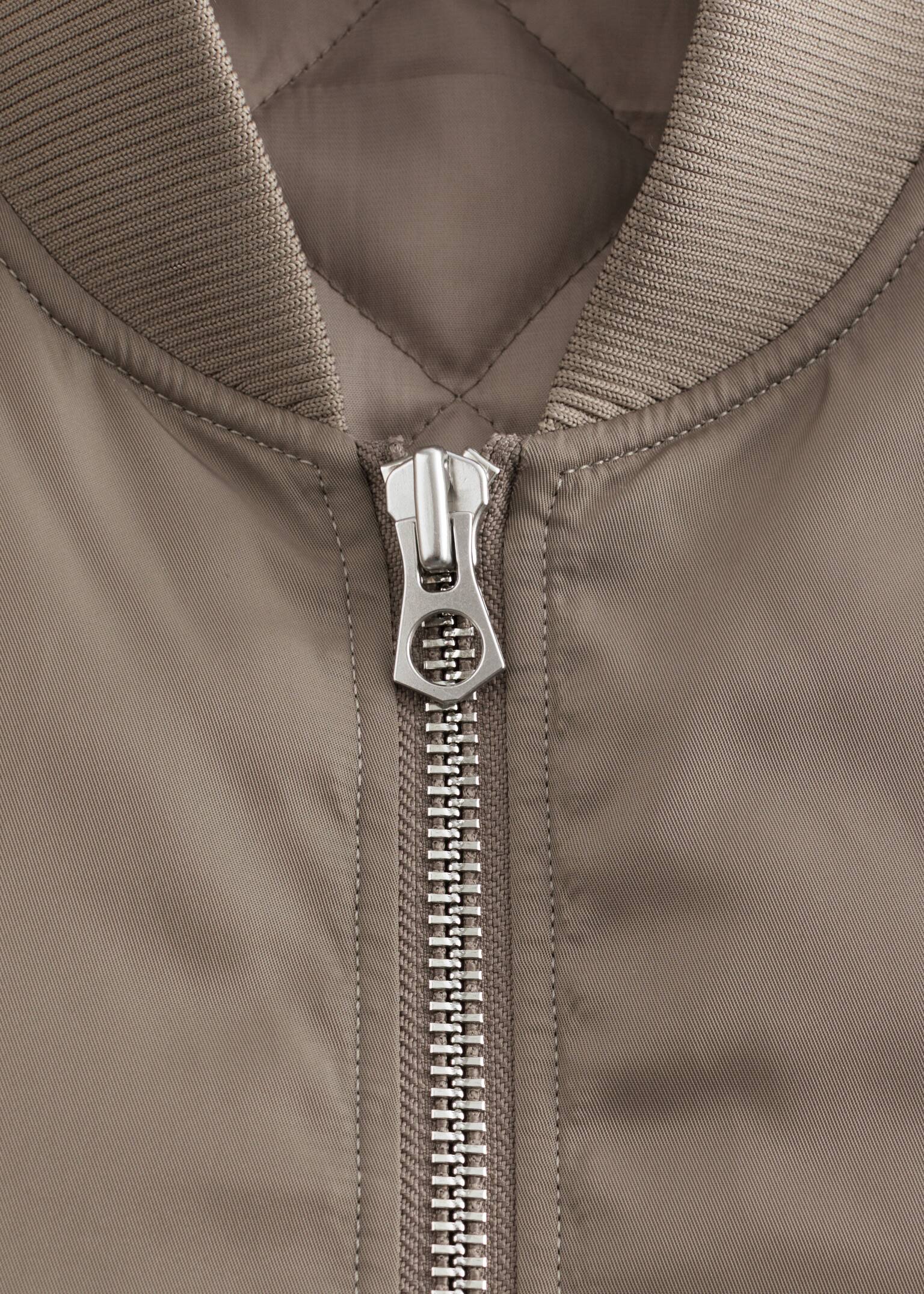 Lange Bomberjacke - Khaki/Khaki - 4