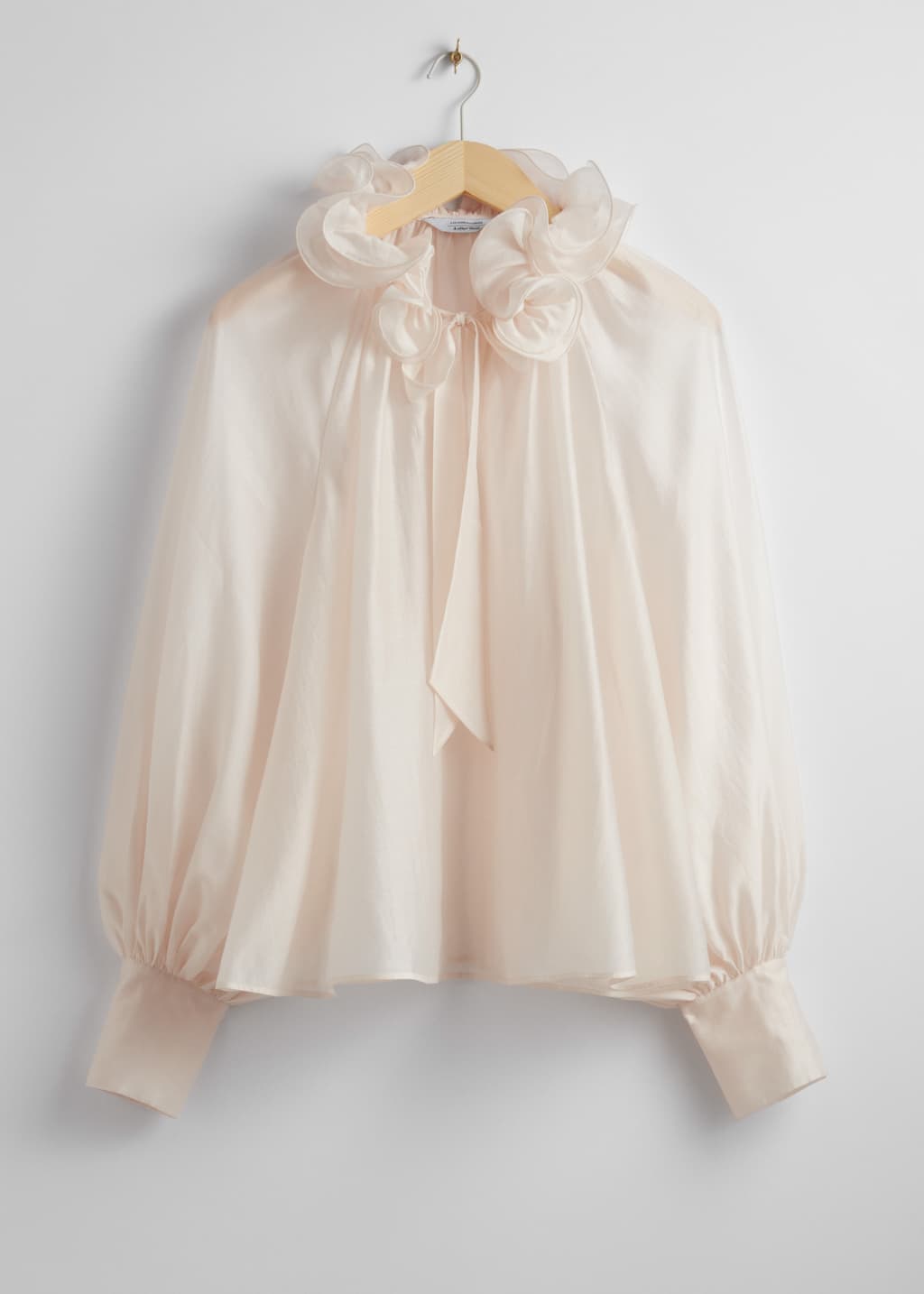 Sheer Ruffle Collar Blouse - Ivory - Still Life
