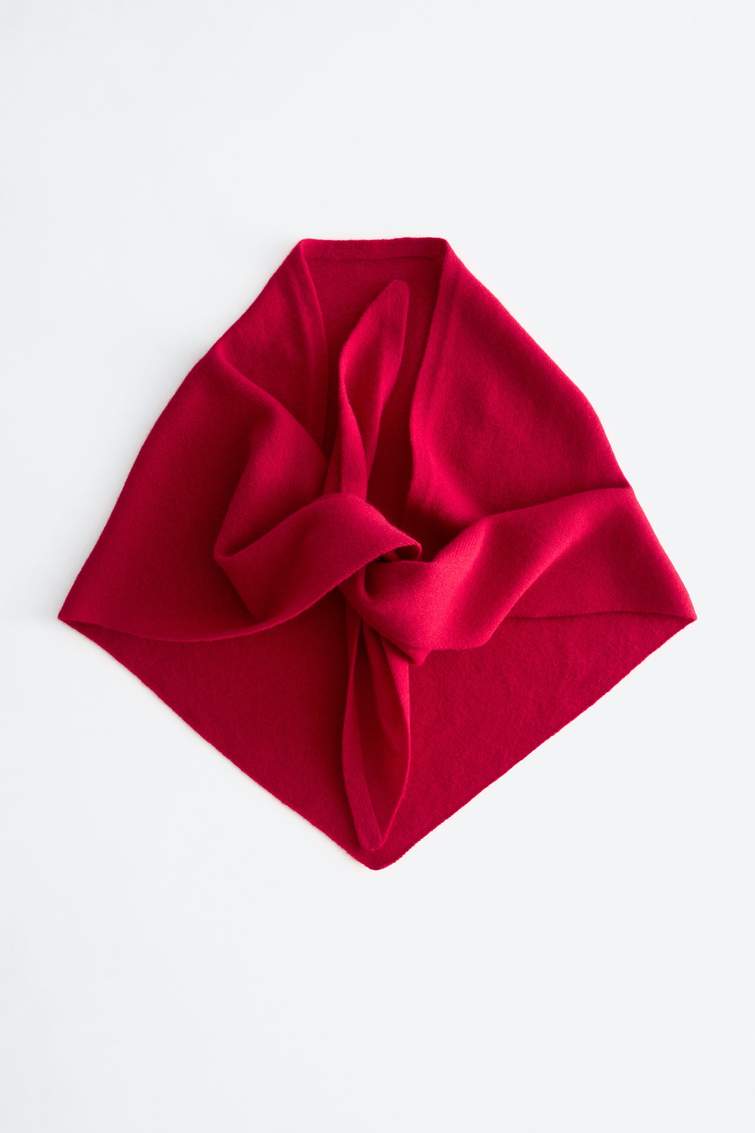 Fular din lână pură - Roșu Închis/Maro Închis - 1