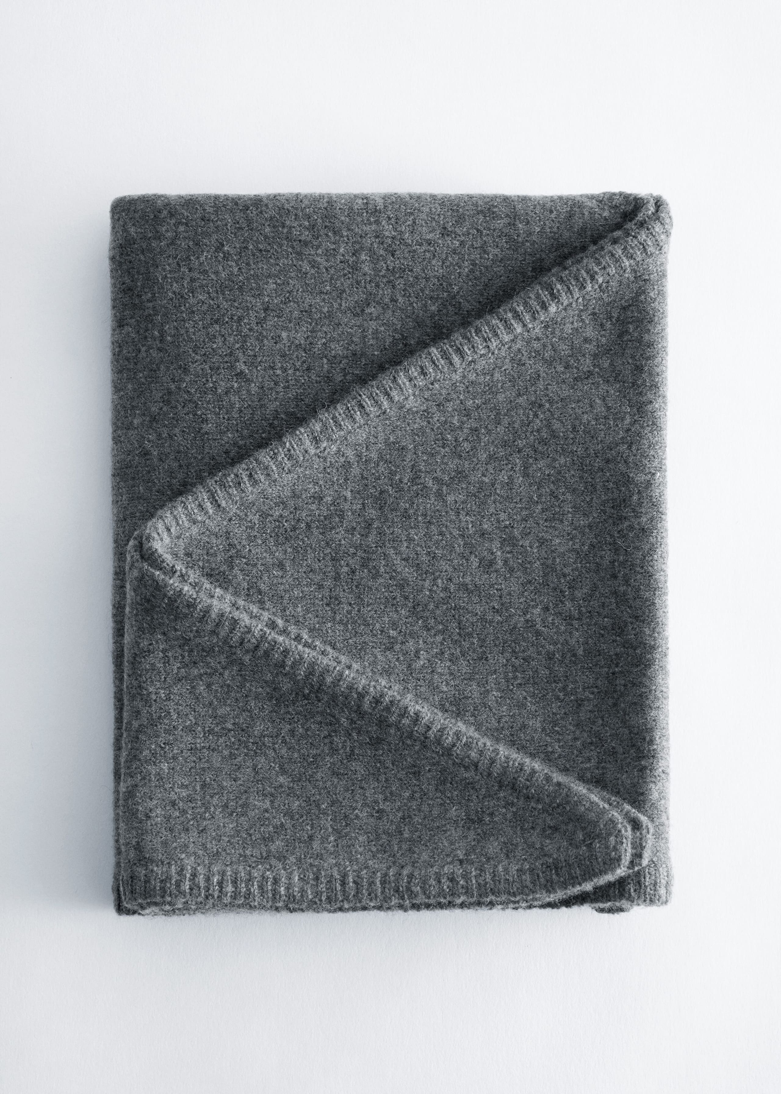 Wool Triangle Scarf - Grey - Still Life