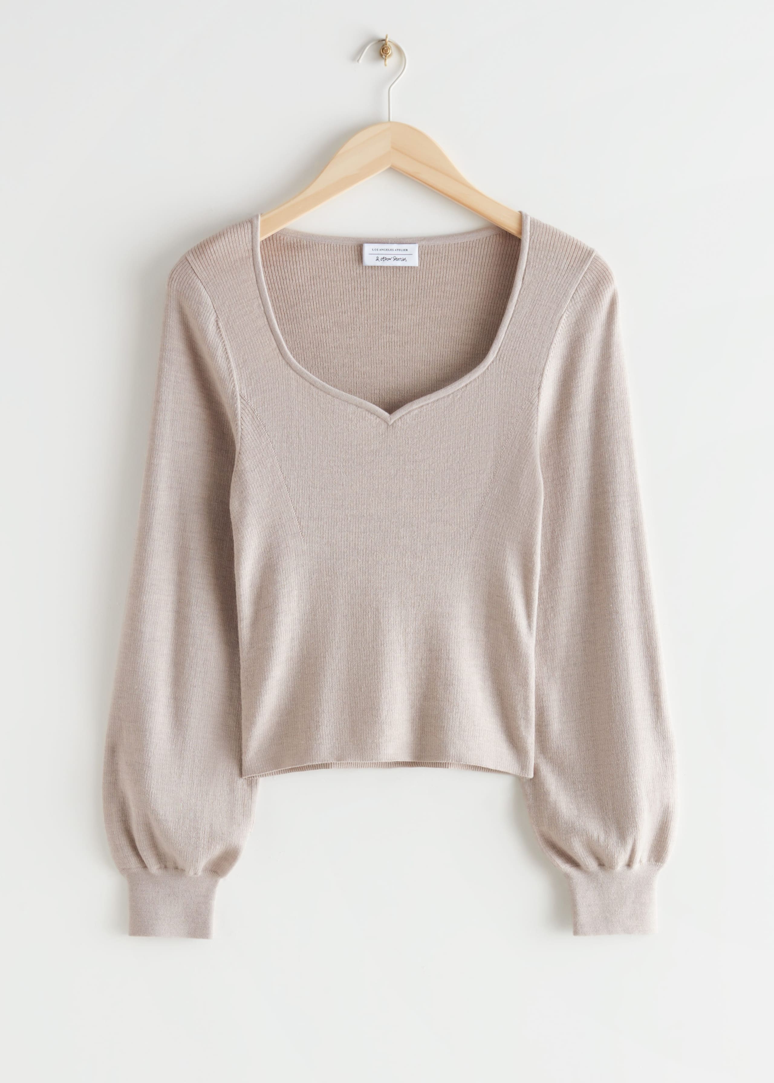 Sweetheart Neck Top - Beige - Still Life