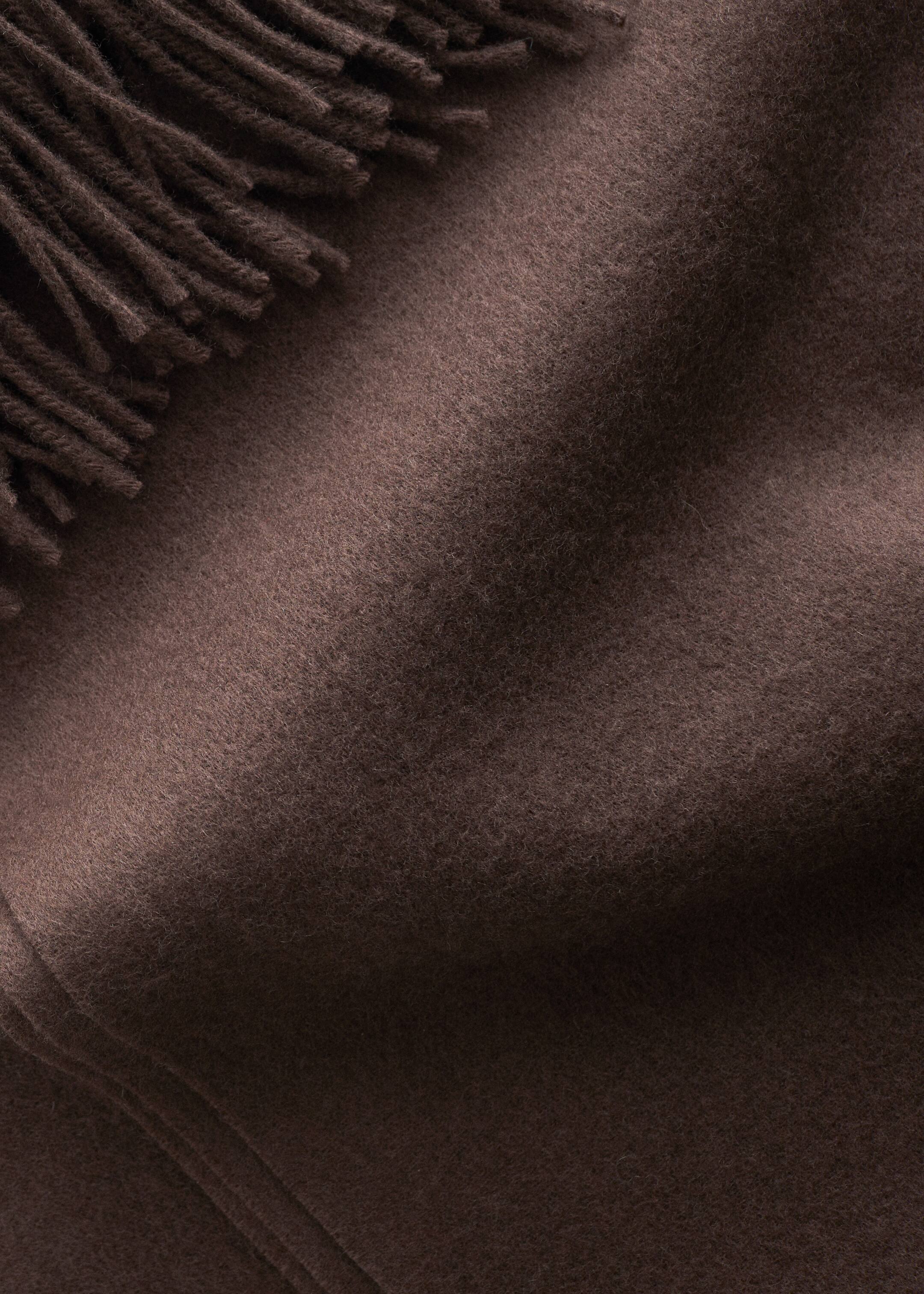 Ingrandisci l'immagine: Fringed Wool Blanket Scarf - Mahogany - DONNA | H&M CH 3