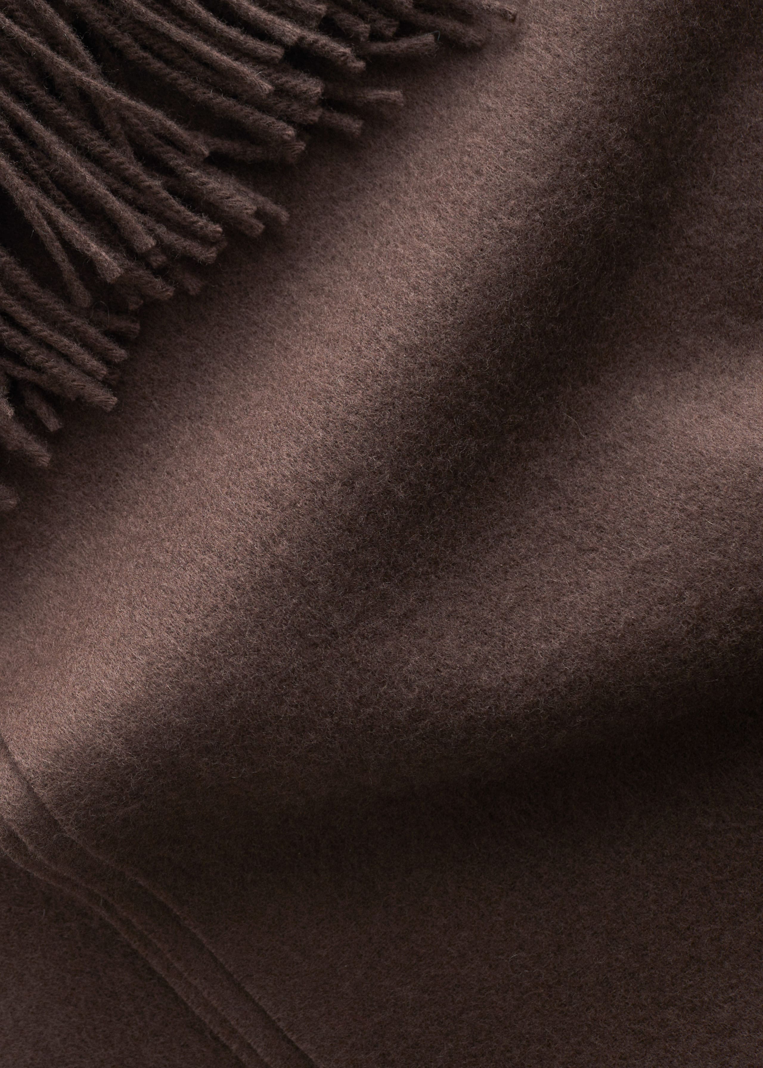 Fringed Wool Blanket Scarf - {{variantName}} - Descriptive Detail