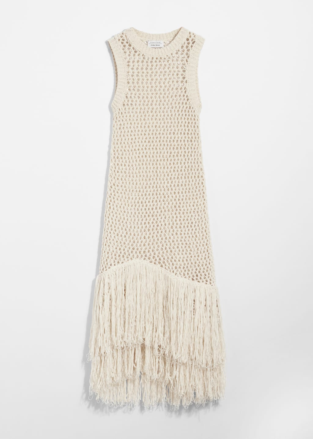Robe midi crochetée à franges