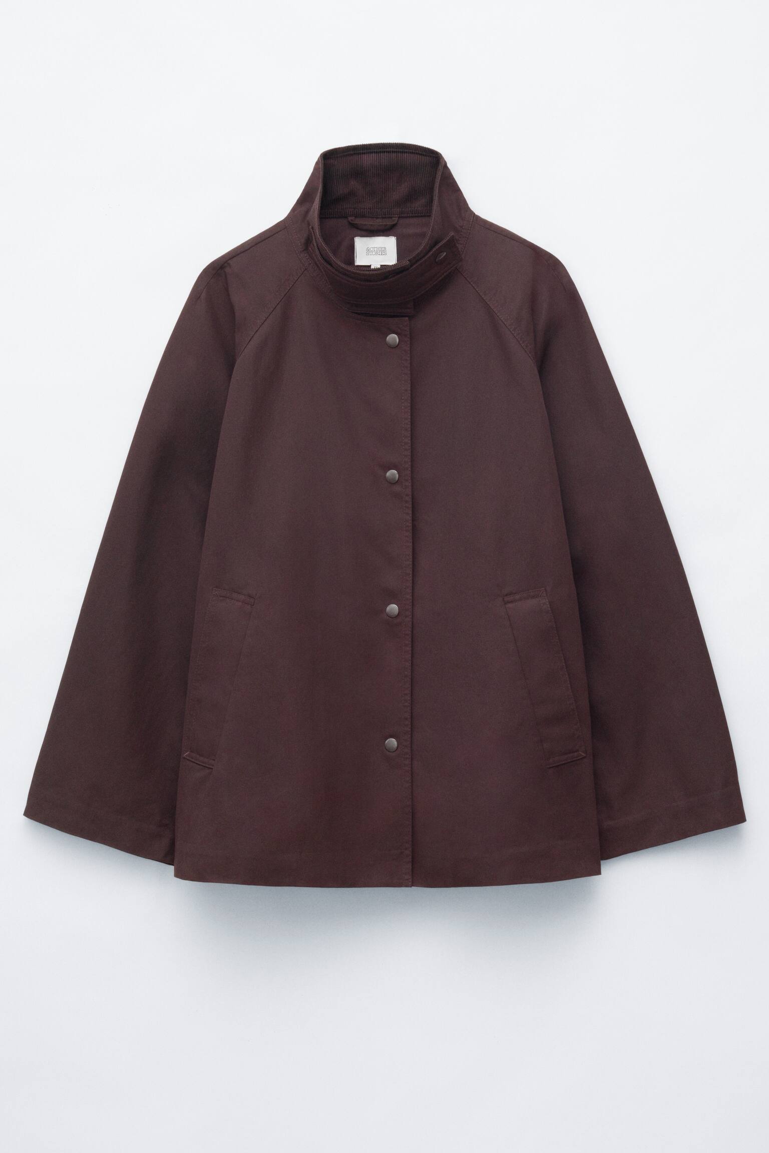 Jacke mit Cordkragen - Dunkelbraun - 1