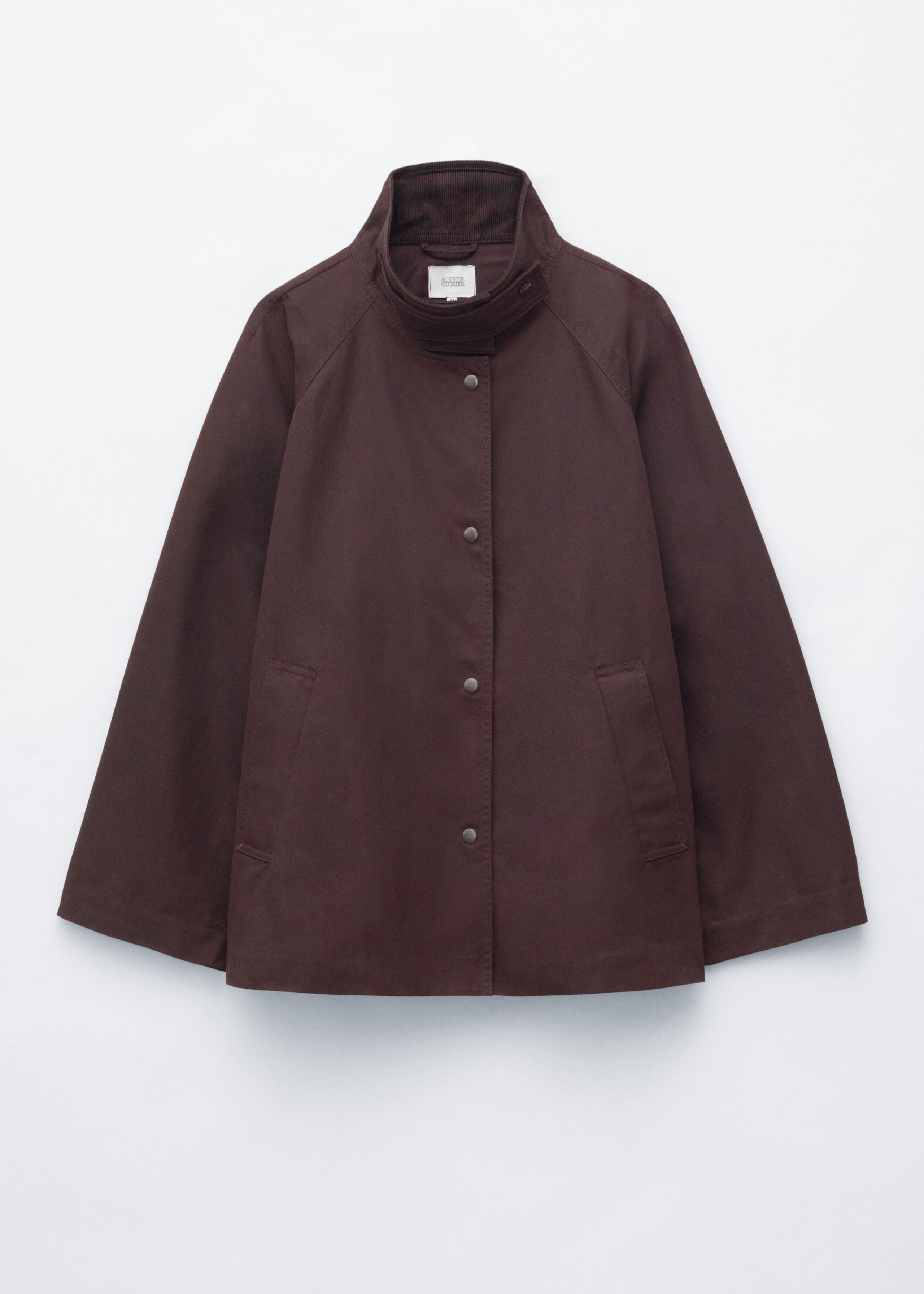 Corduroy-Collar Jacket - Dark Brown - Still Life