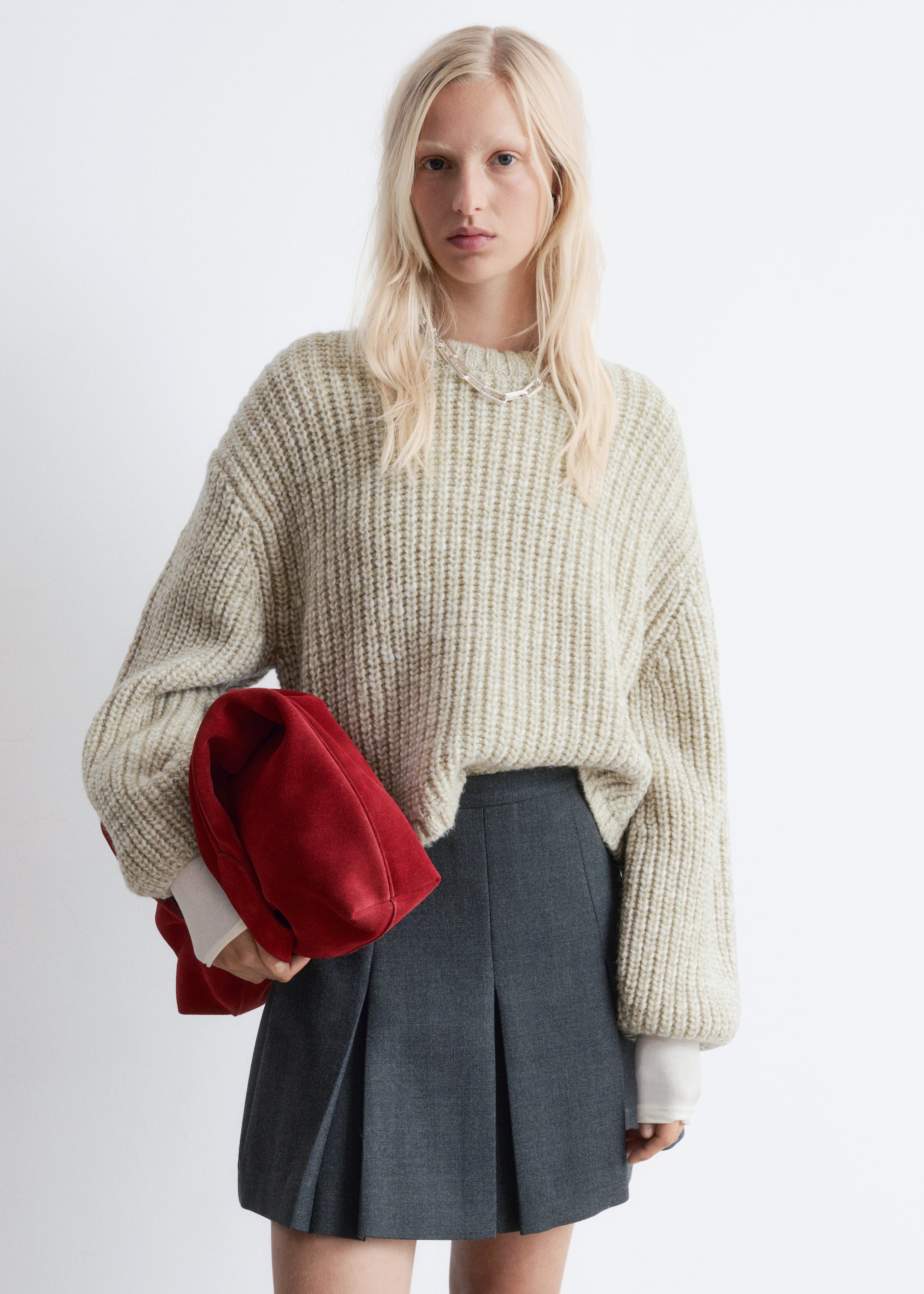 Grotere afbeelding bekijken: Gevlekte gebreide trui - Lichtgroen - DAMES | H&M NL 1