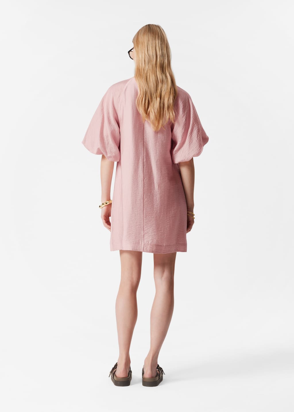 Image of Puff-Sleeve Mini Dress
