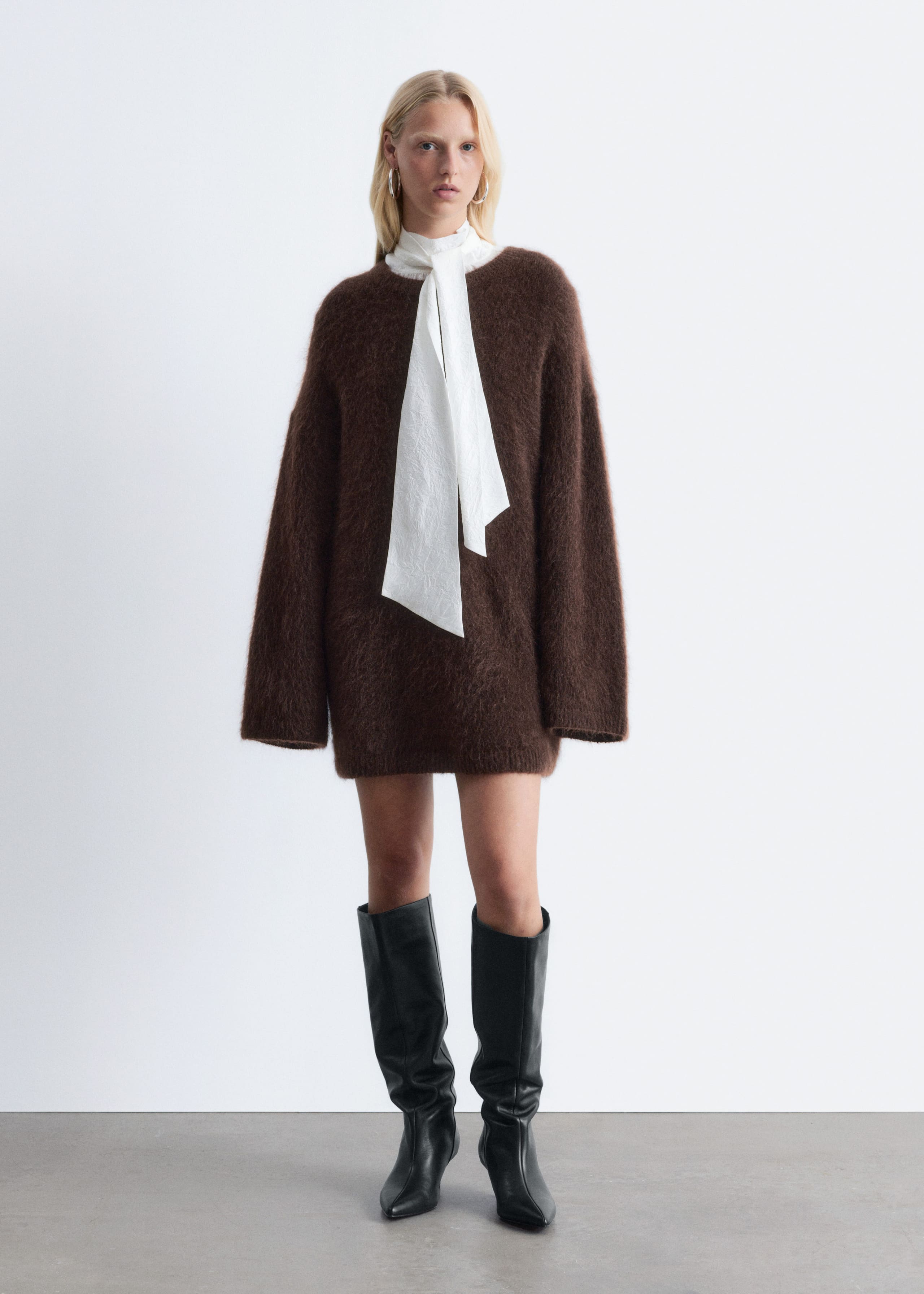 Image of Kitten Heel Leather Knee Boots