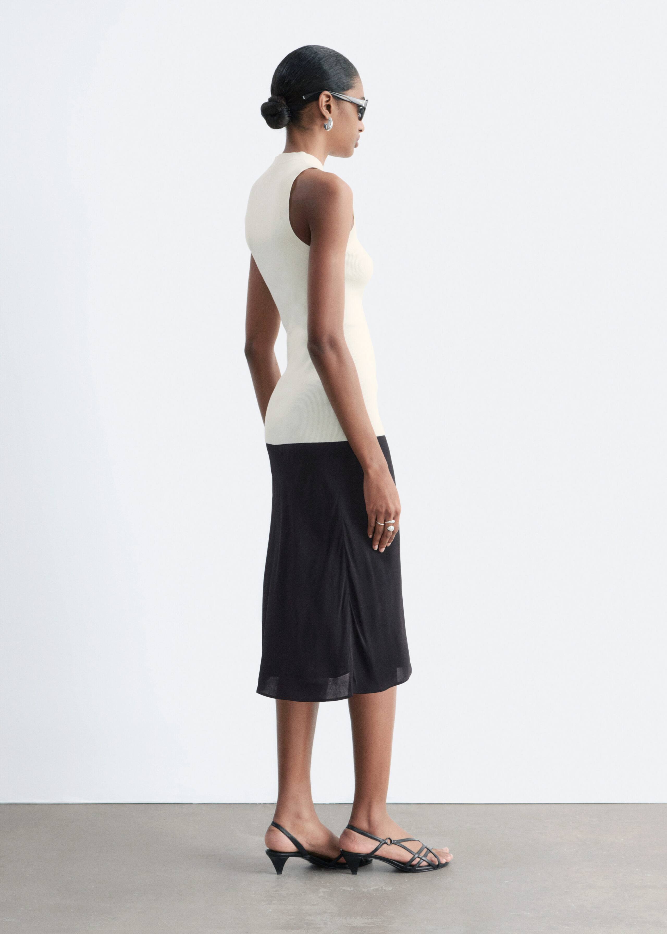 Ribbed Tank Top - Off White - Lookbook