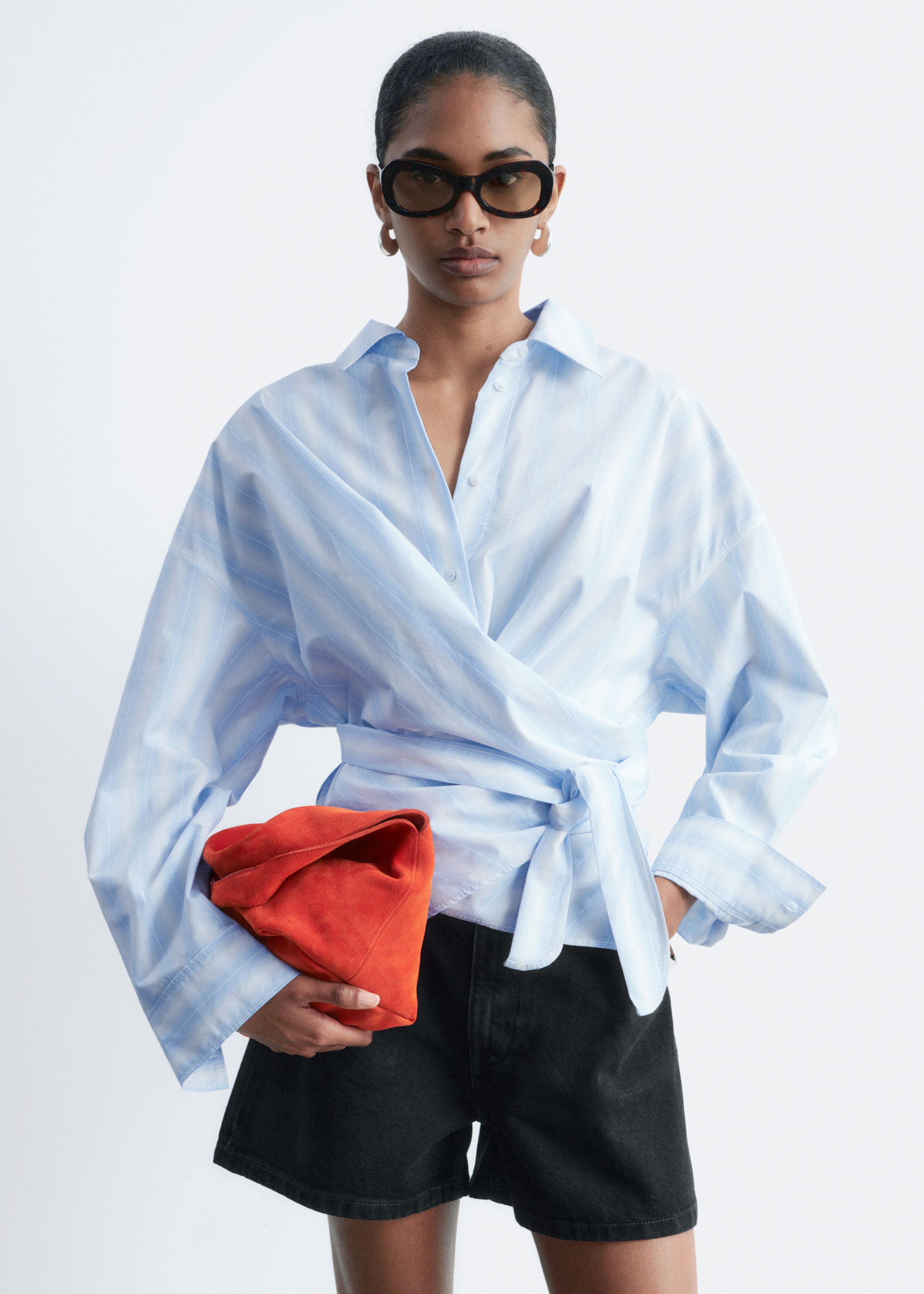 Image of Relaxed Denim Shorts