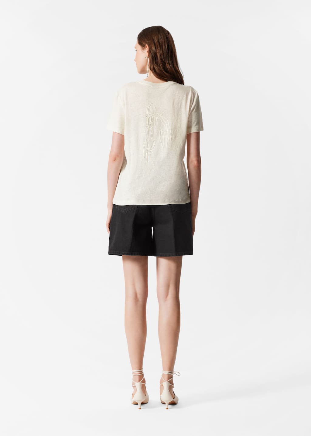 Image of Linen-Blend T-Shirt
