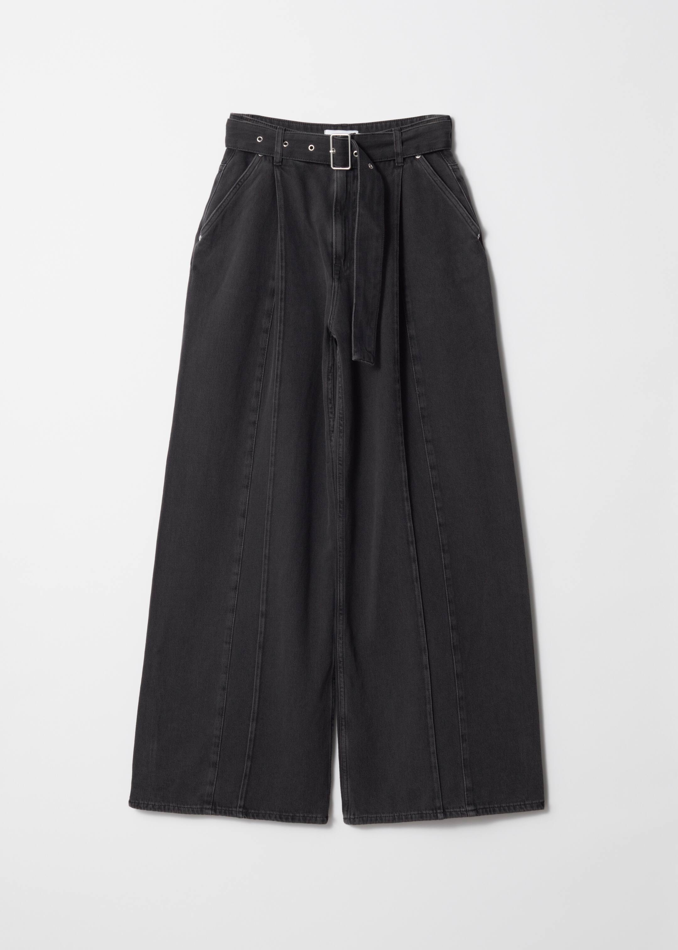 Zobacz większy obraz: Dżinsy z plisą w pasie - Czarny - ONA | H&M PL 1