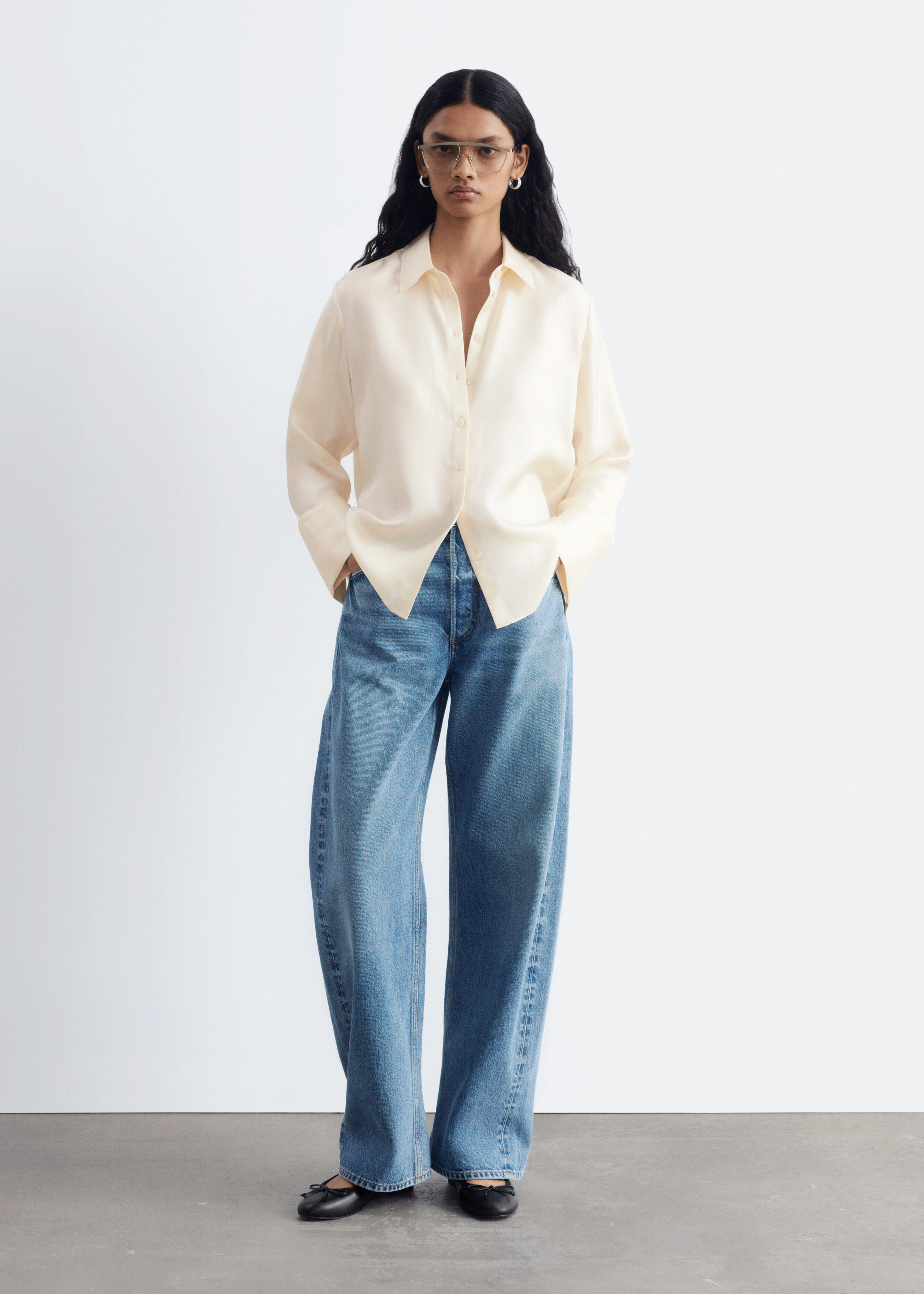 Relaxed Silk Shirt - Cream - Shirts - & Other Stories US