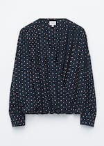 Bleu foncé/À pois