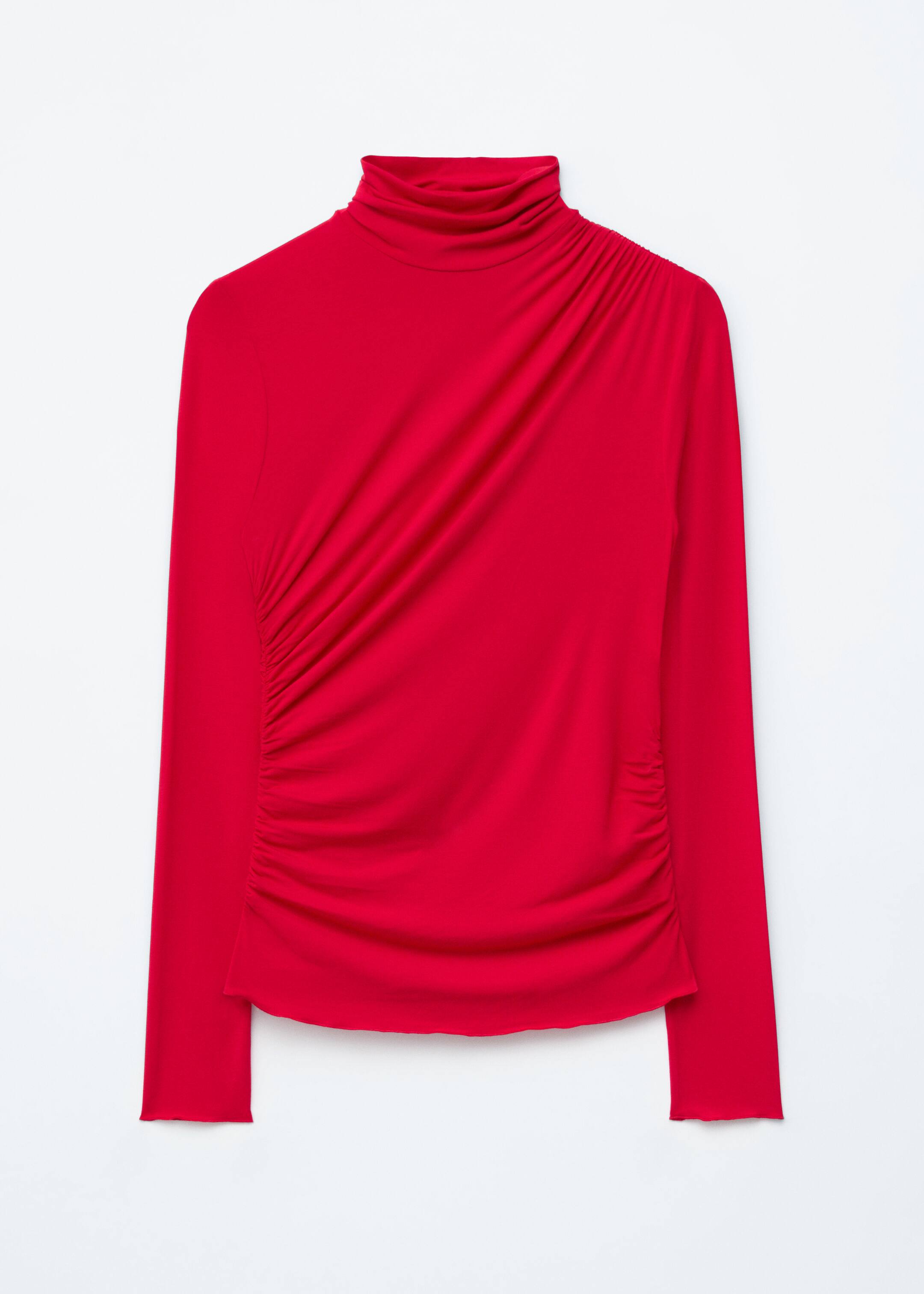 Ver imagen más grande: Draped Turtleneck Top - Red - MUJER | H&M ES 1
