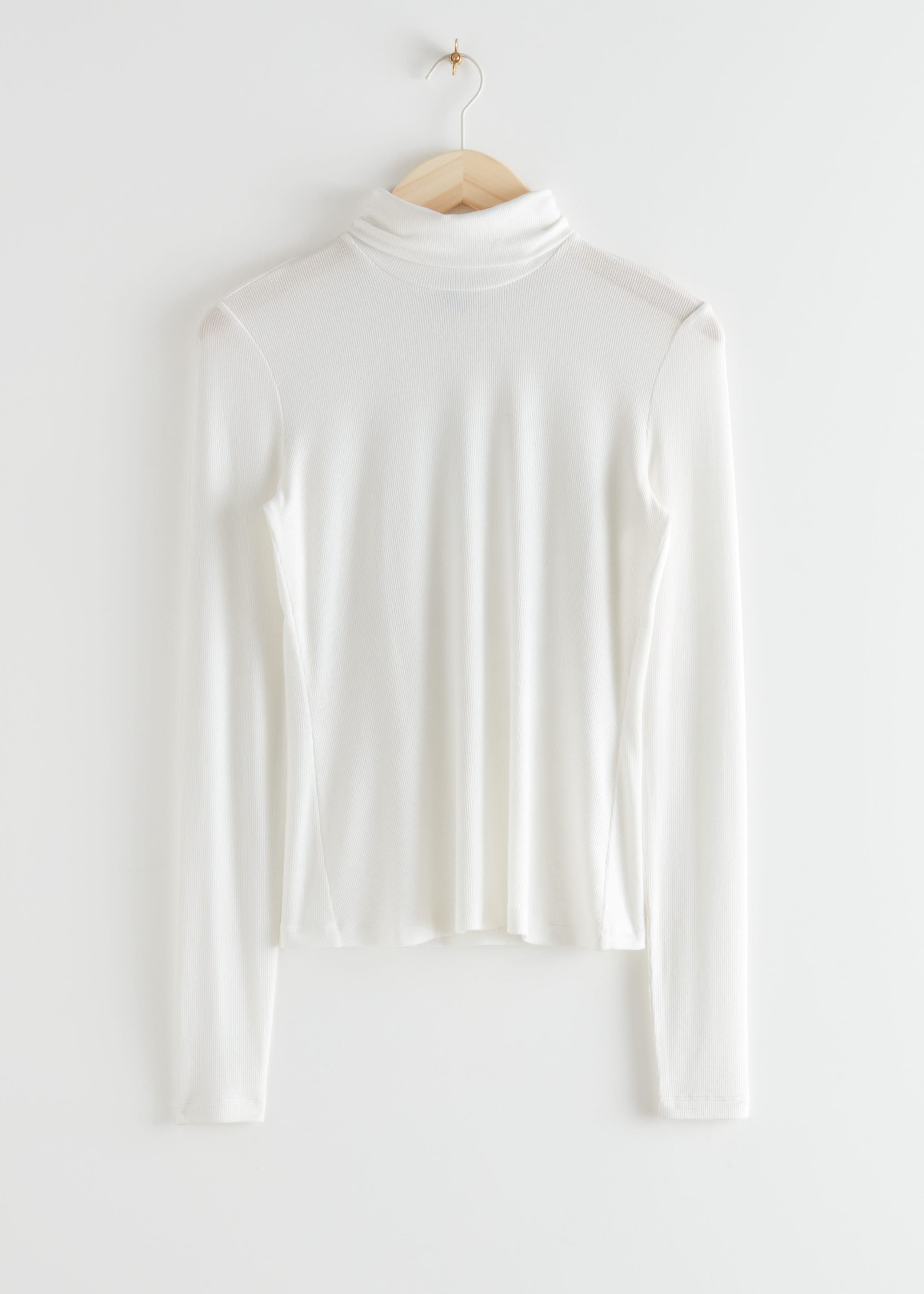 Fitted Turtleneck Top - Beige - Still Life