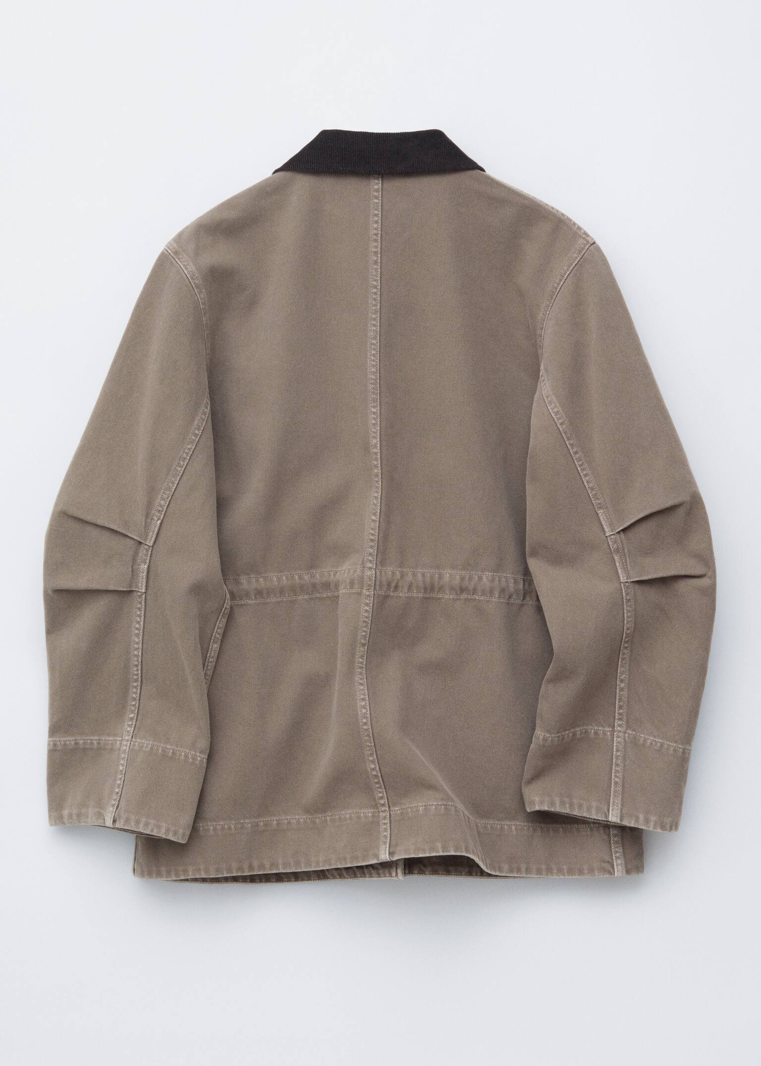 Cord-Collar Denim Jacket - Mole - 6
