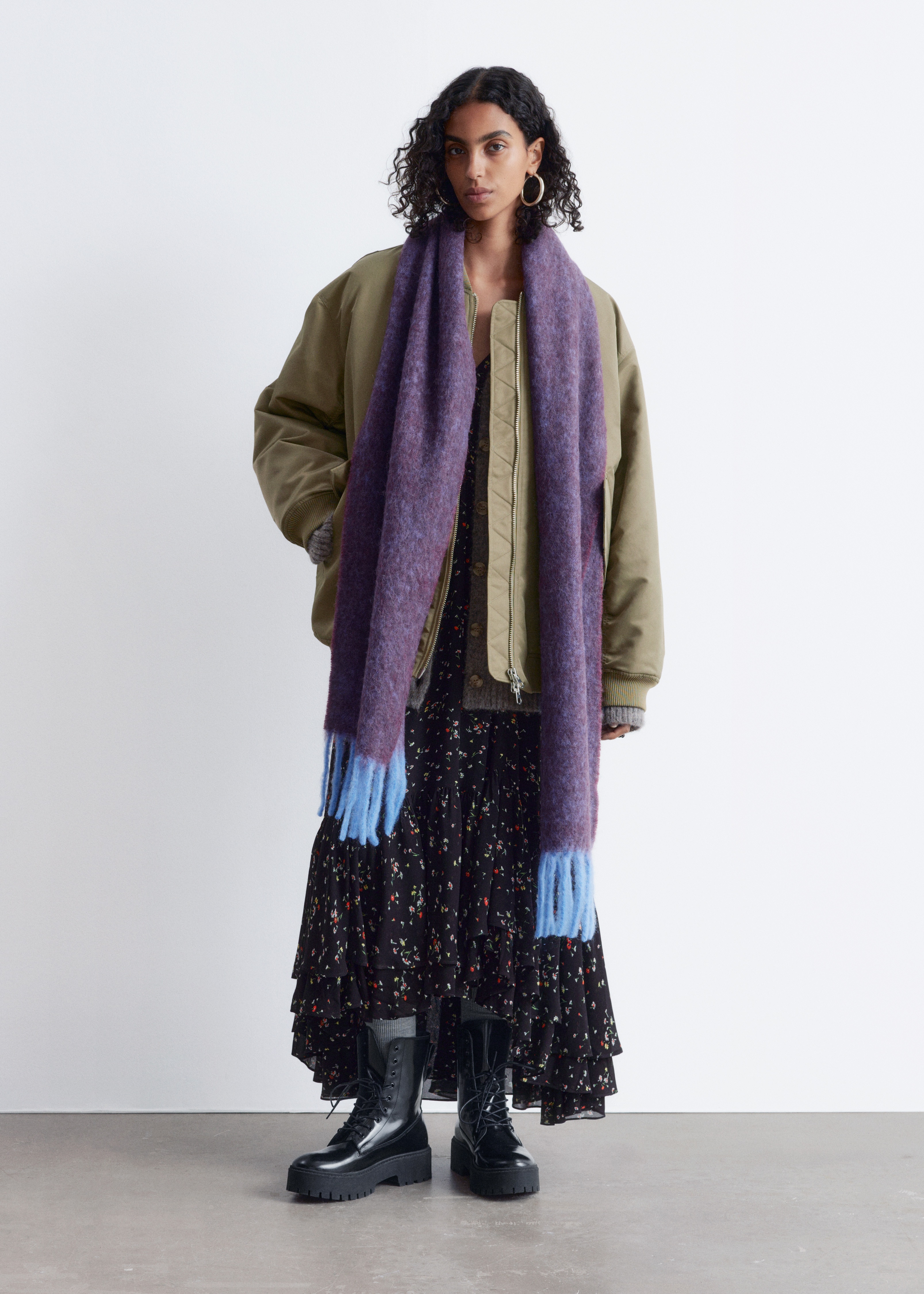 Jachetă Bomber Lungă - Khaki Green