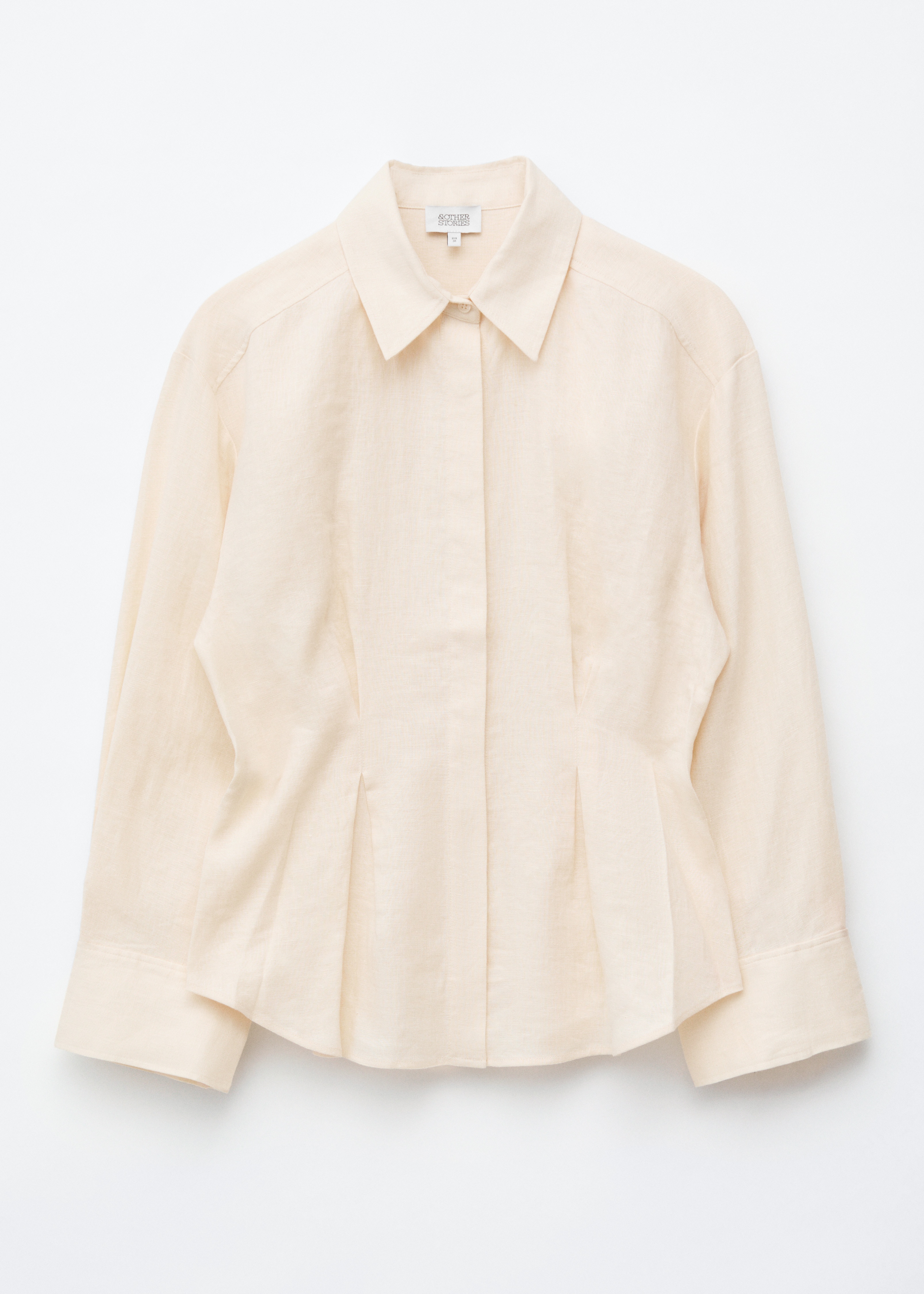 Pleated-Waist Linen Shirt