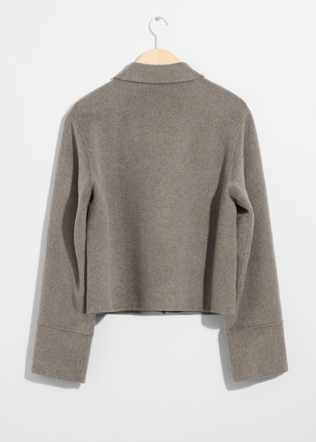 Collared Wool Jacket - Black - Still Life