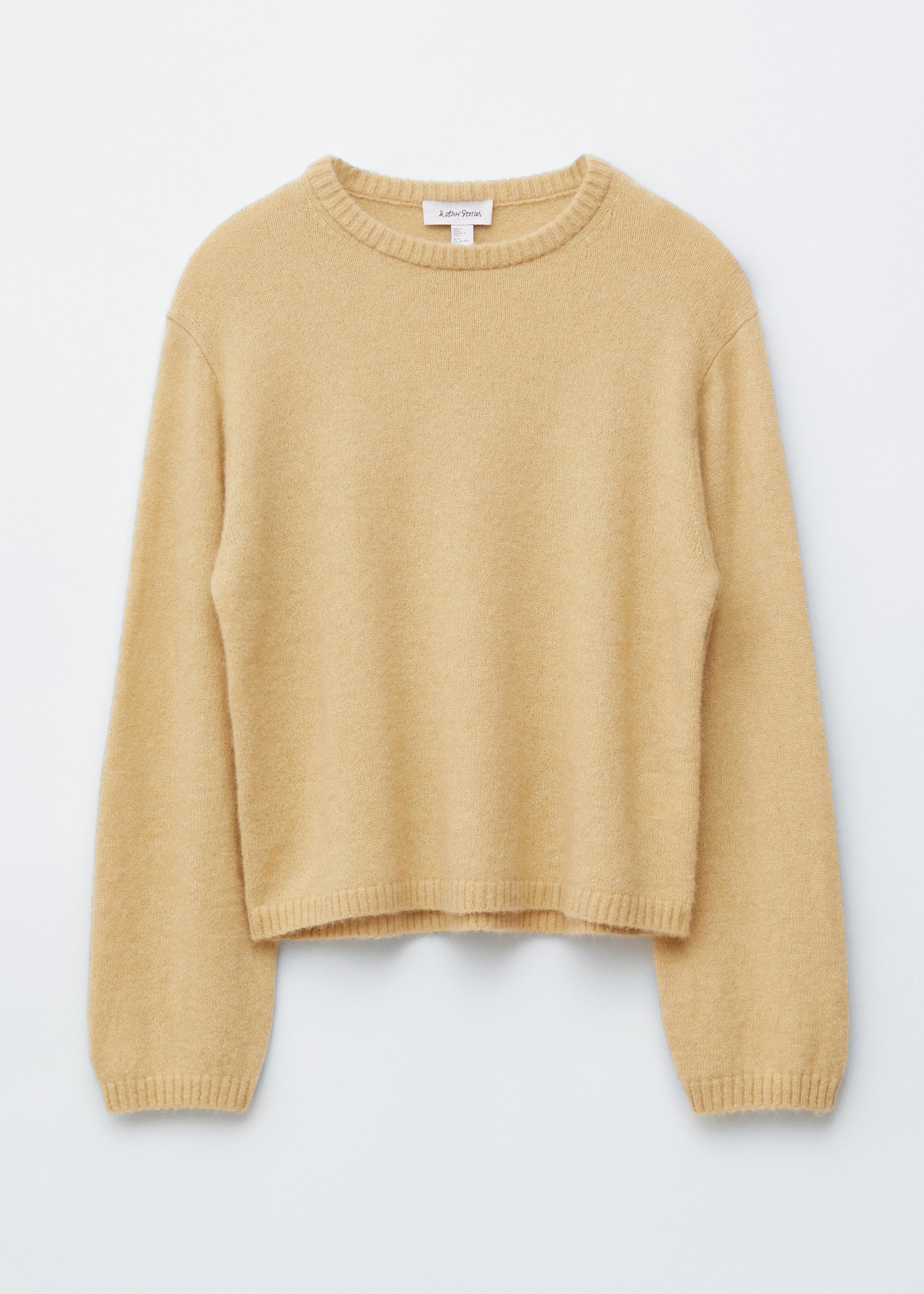 Zobacz większy obraz: Dzianinowy sweter z domieszką alpaki - Żółty - ONA | H&M PL 6