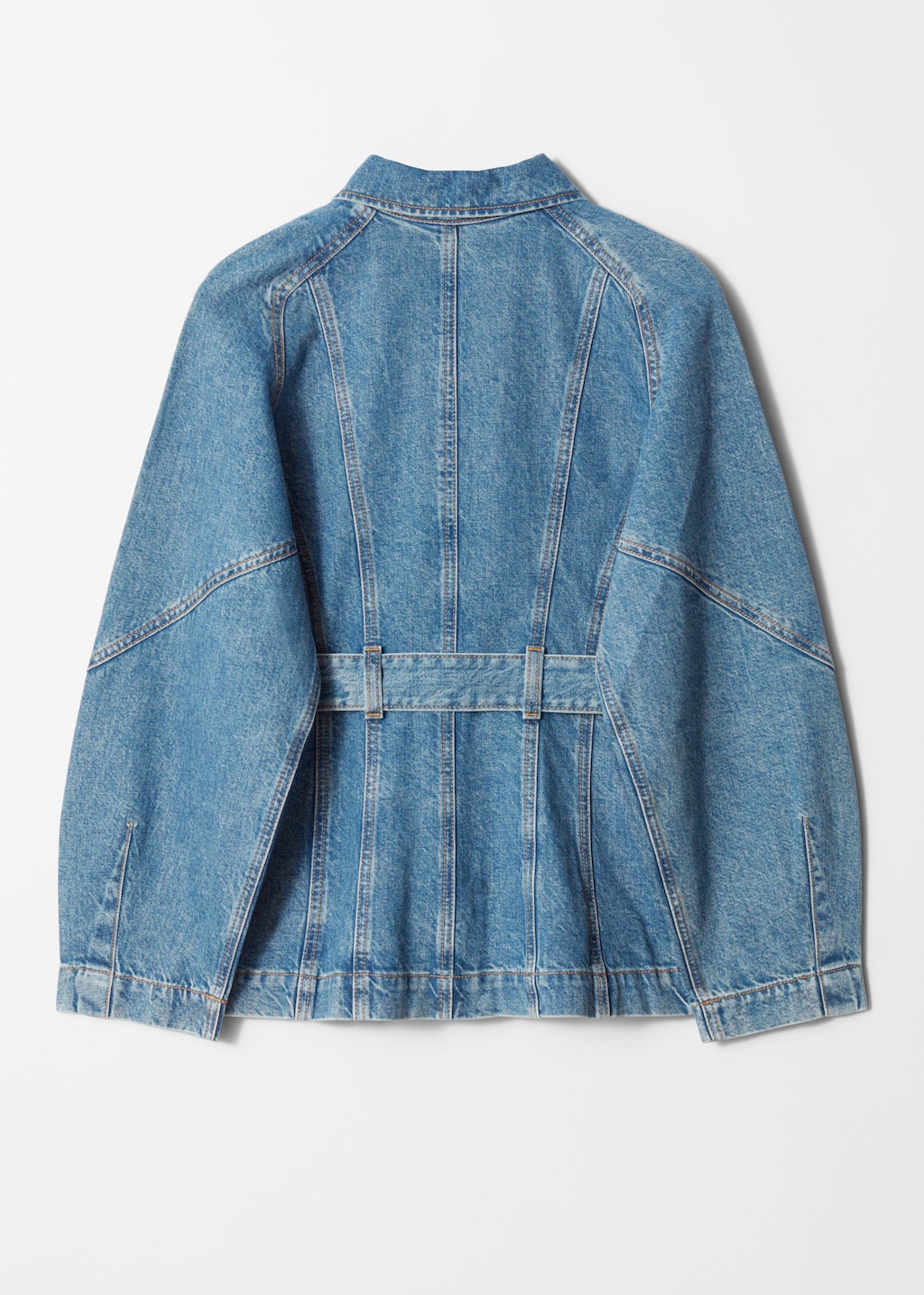Image of Belted Denim Jacket