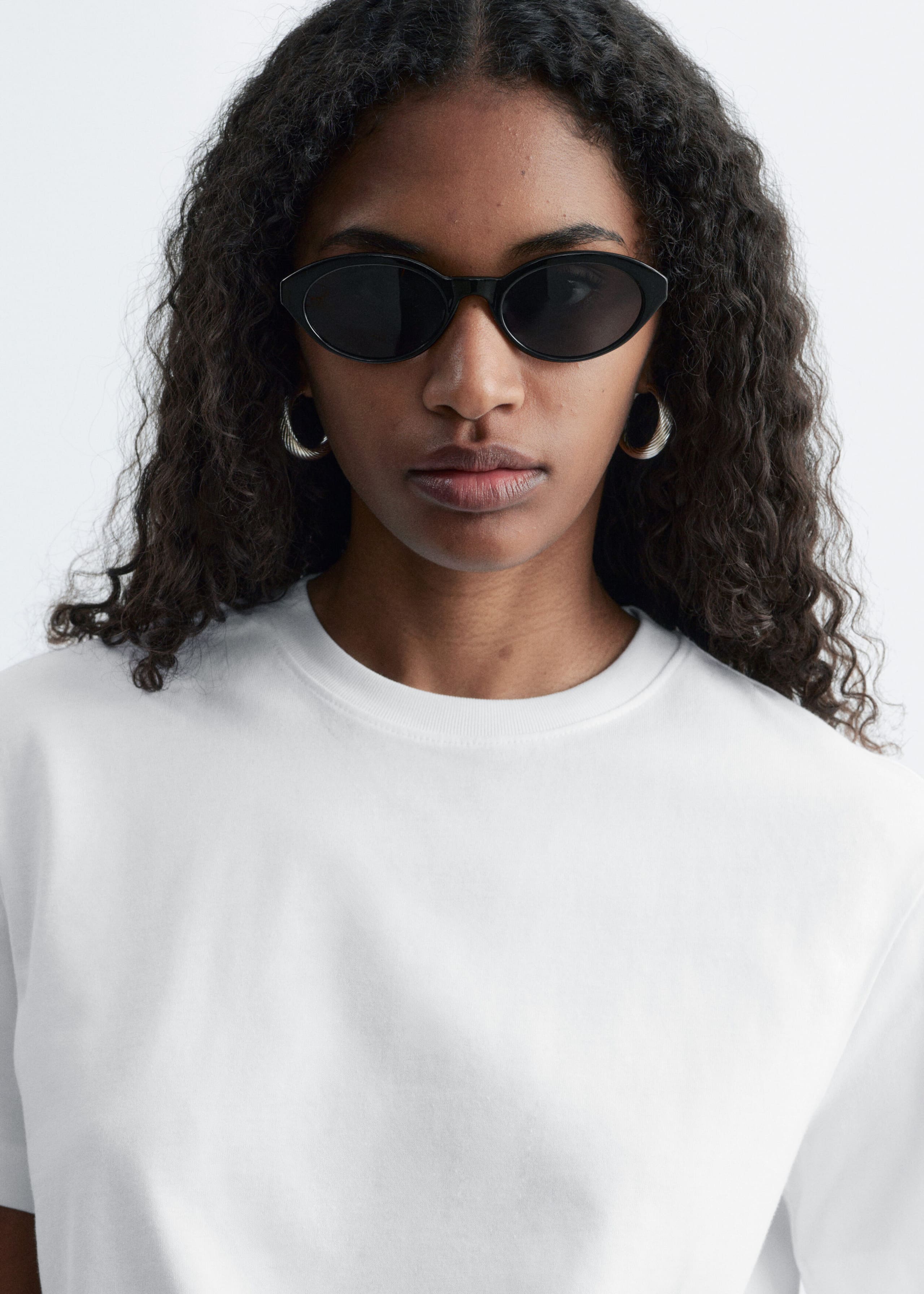 Image of Bawełniany T-shirt z okrągłym dekoltem